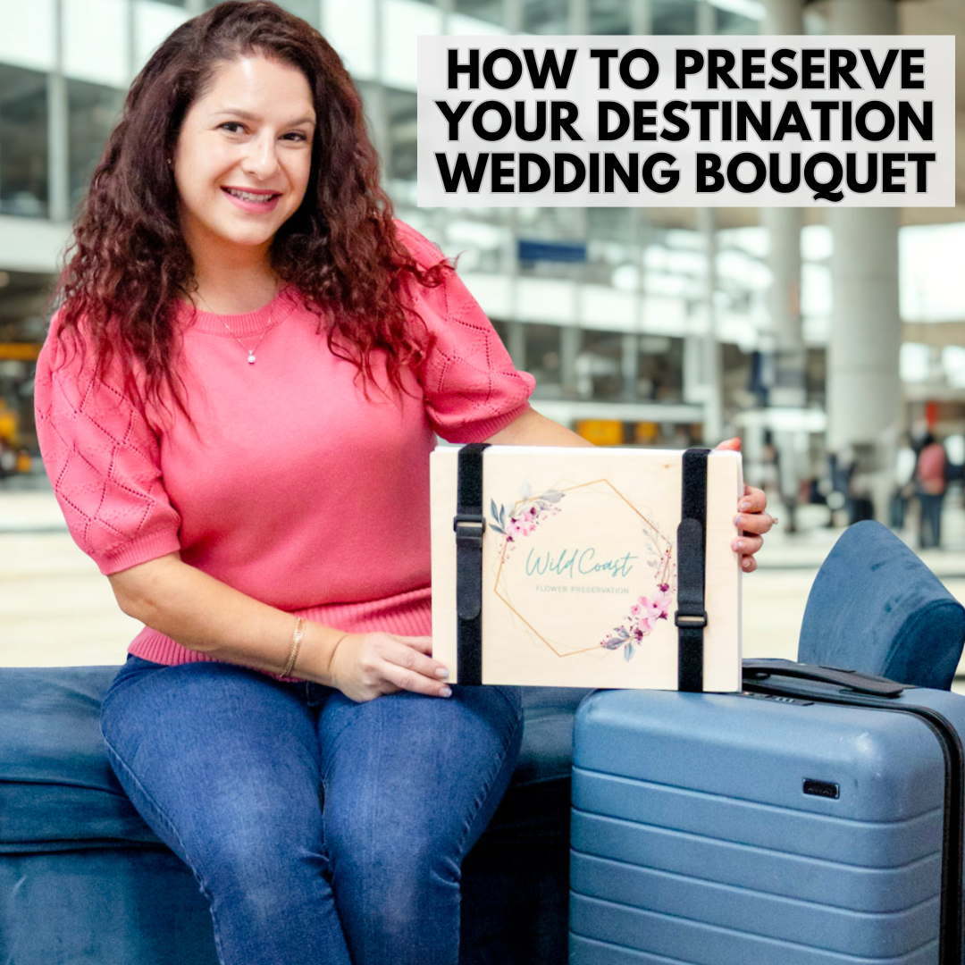 Travel Flower Press for Destination Brides to use to transport wedding bouquet from outside of the united states