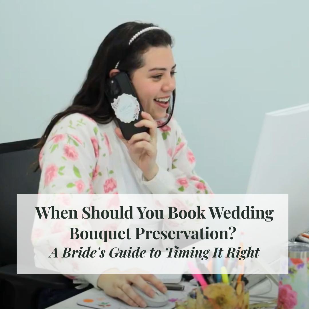 bride booking bouquet preservation in advance blog cover photo