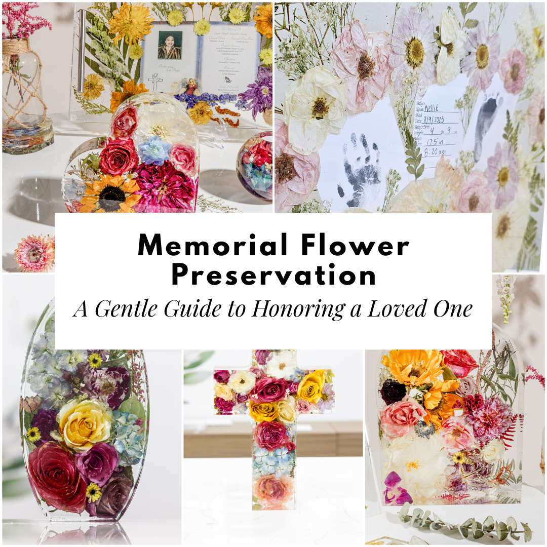 Resin art options for memorial flower preservation a guide on what to do to preserve flowers from a funeral