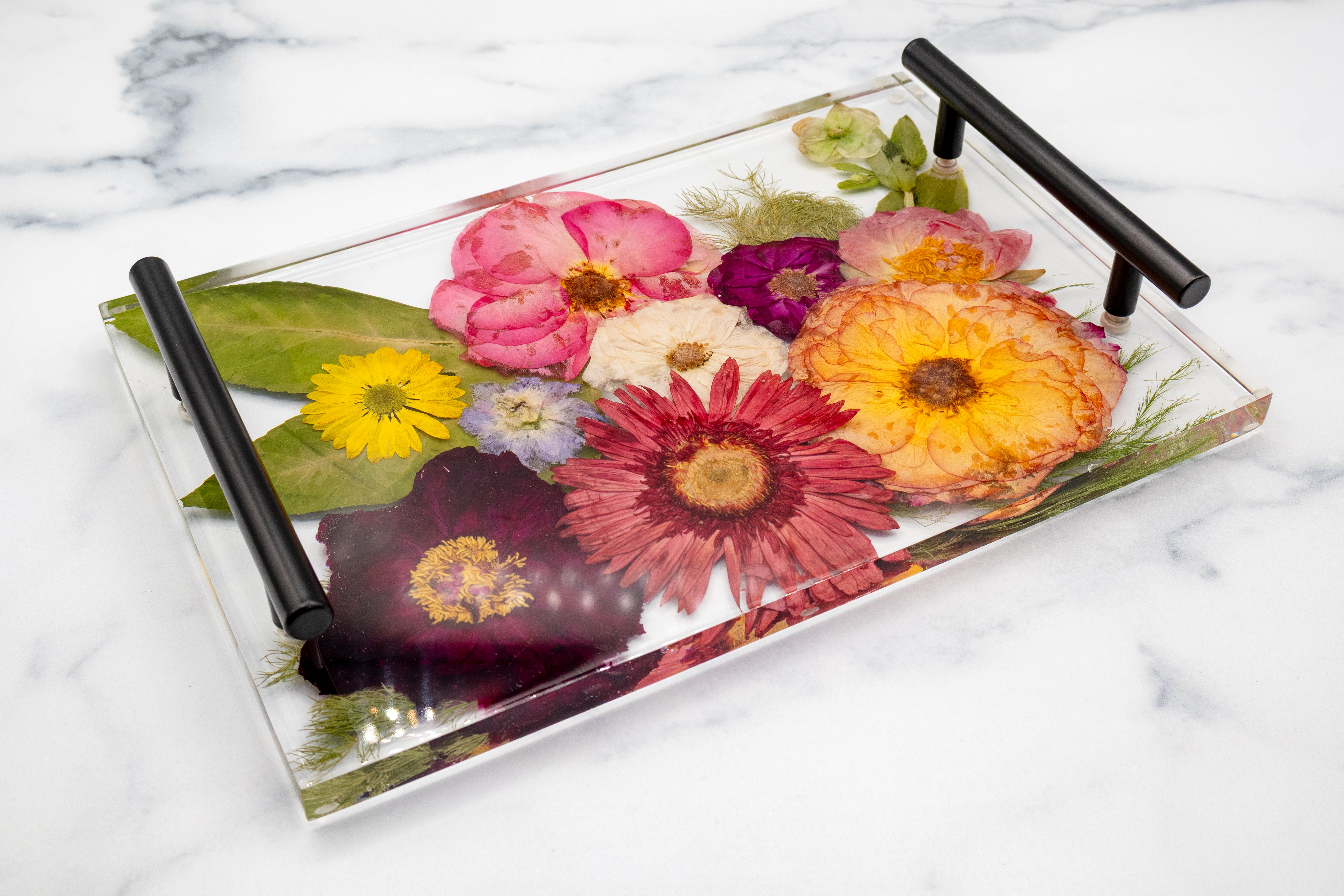 Wedding flower preservation resin flower tray bridal bouquet preservation