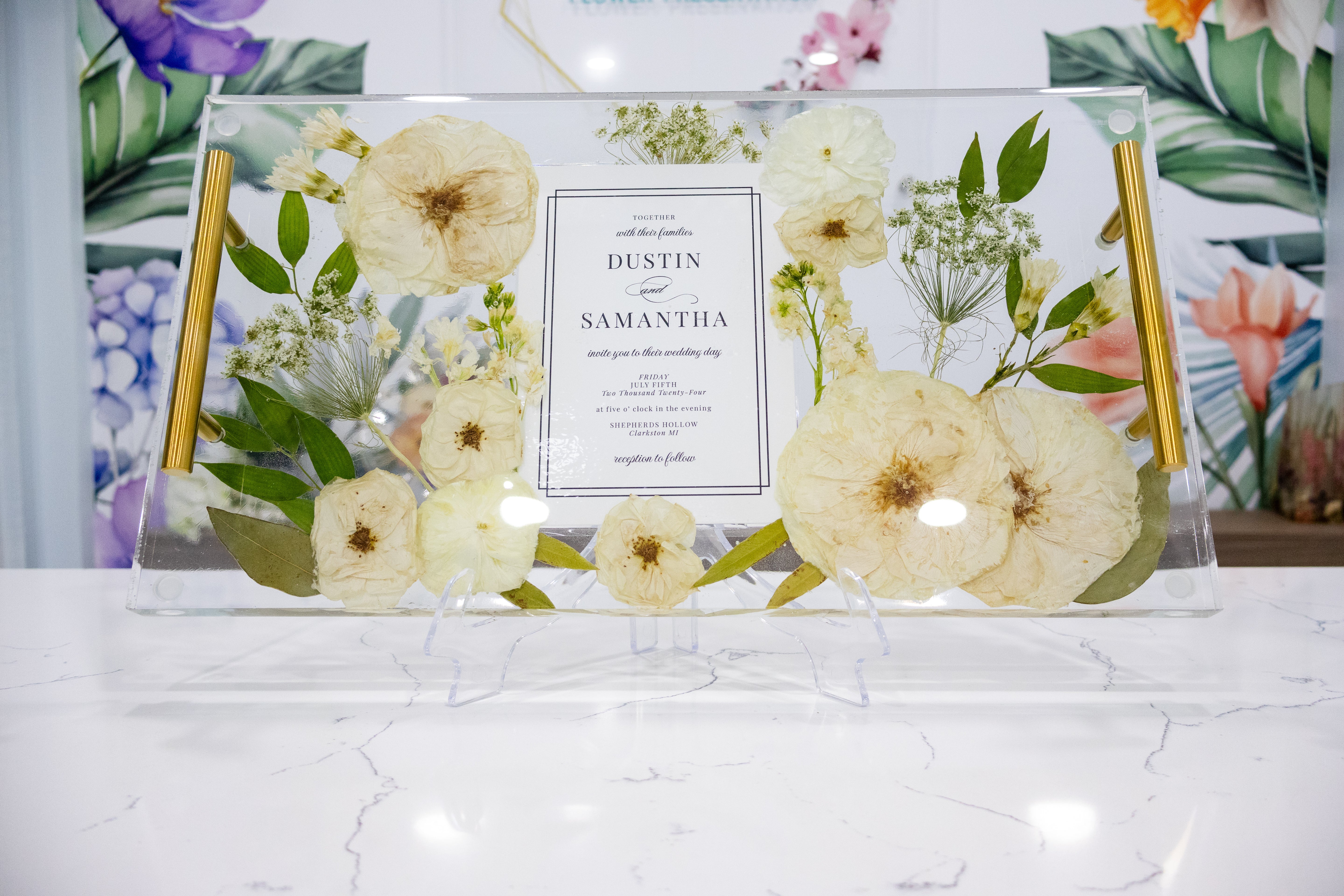 Large tray 18x10 and Square coaster Bundle