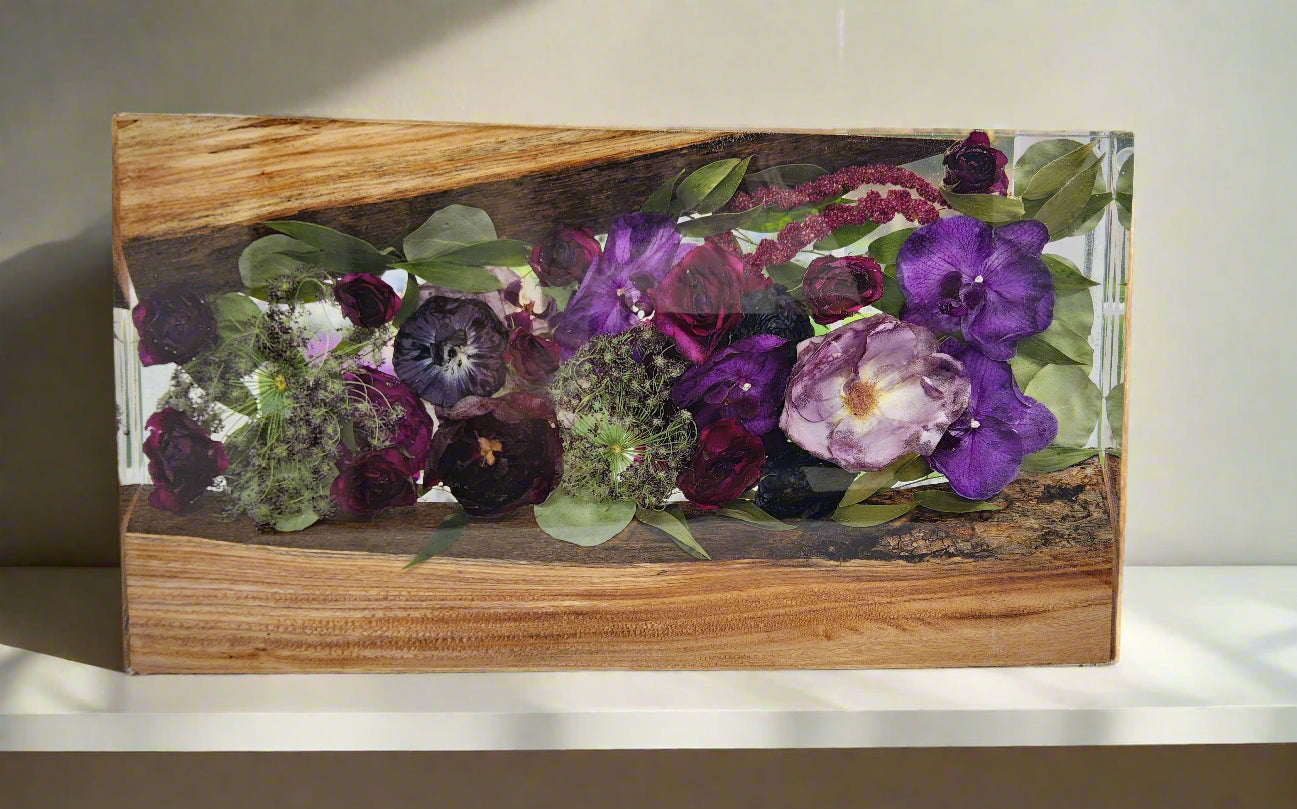 Bouquet Preservation wooden tray flower preservation charcuterie board