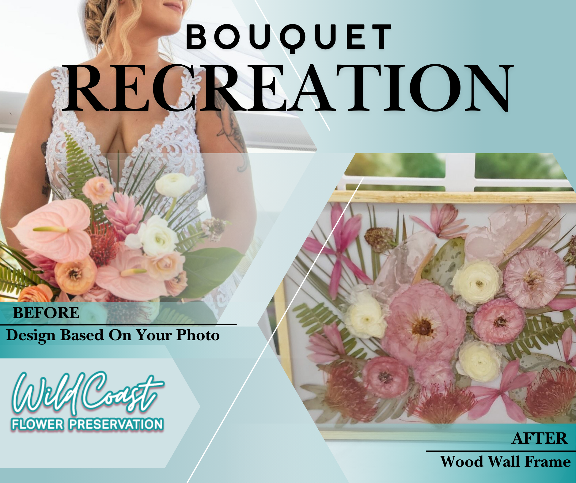 Tropical wedding bouquet sourcing fee for bouquet replacement resin