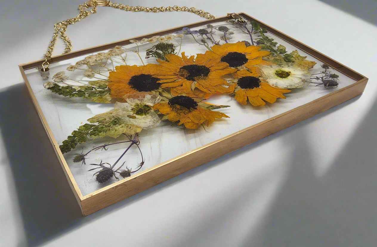 Pressed Flower Rectangle Wall Hanger Bouquet Preservation Frame Wedding Flower Picture Frame Flower Preservation