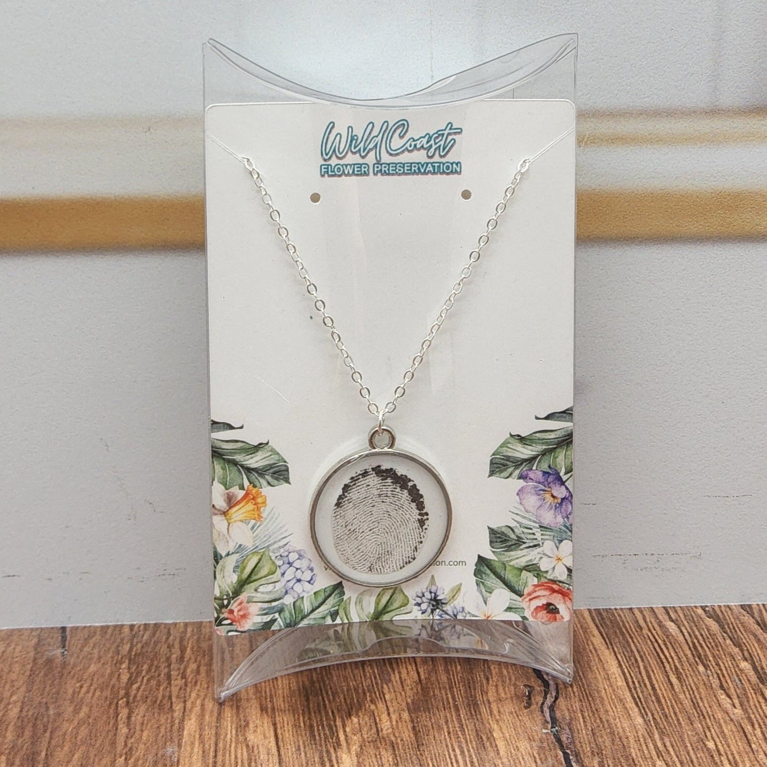 Memorial Jewelry Preserved Thumbprint in Resin Funeral Preservation Jewelry