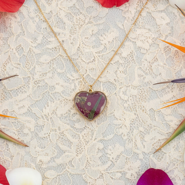 Customized Floral Pendant Necklace Funeral Flower Preservation Bridal Bouquet Wedding Flowers Preserve Your Flowers Forever