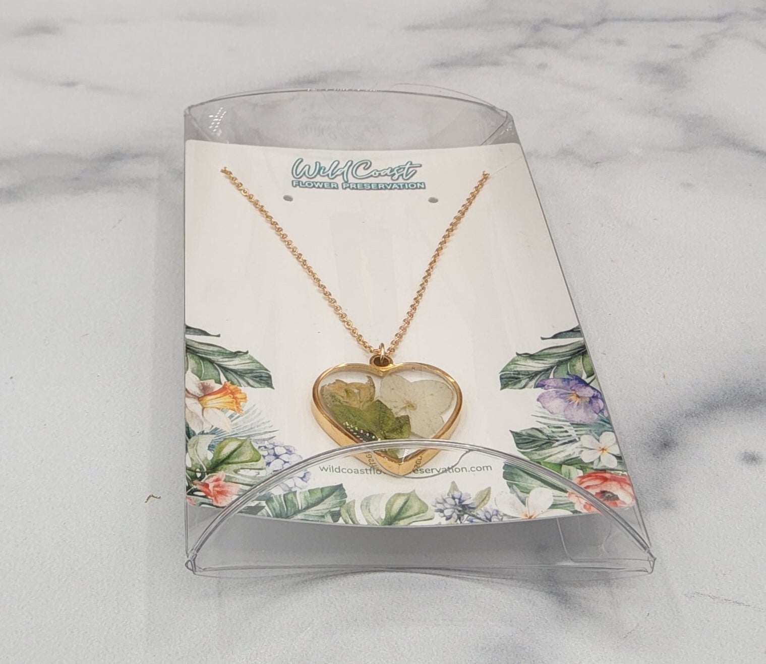 Wedding Bouquet Pressed Flower Necklace Flower Preservation Jewelry Heart Wedding Flower Keepsake Bridal Resin Jewelry Set