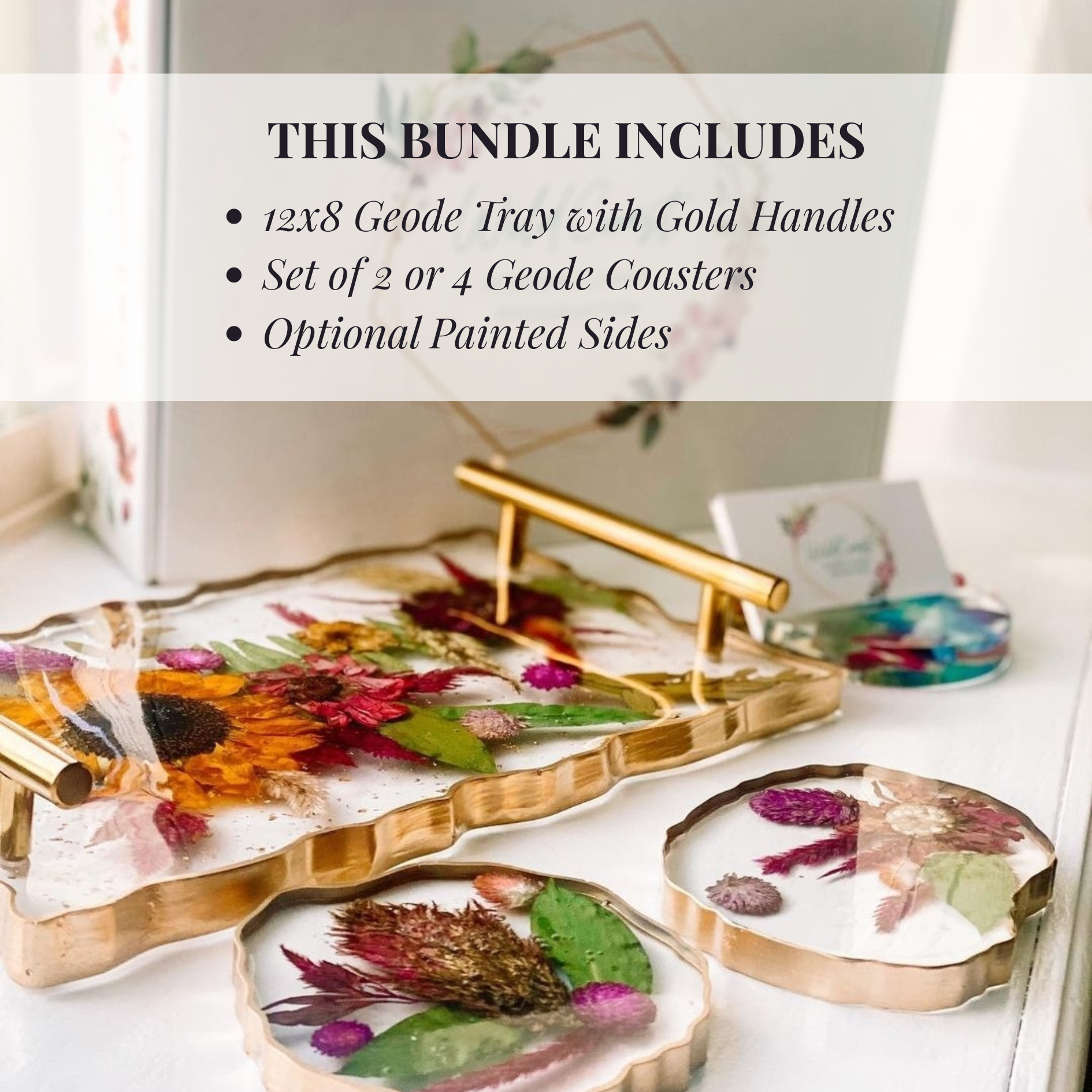 Geode Tray & Coaster Bundle