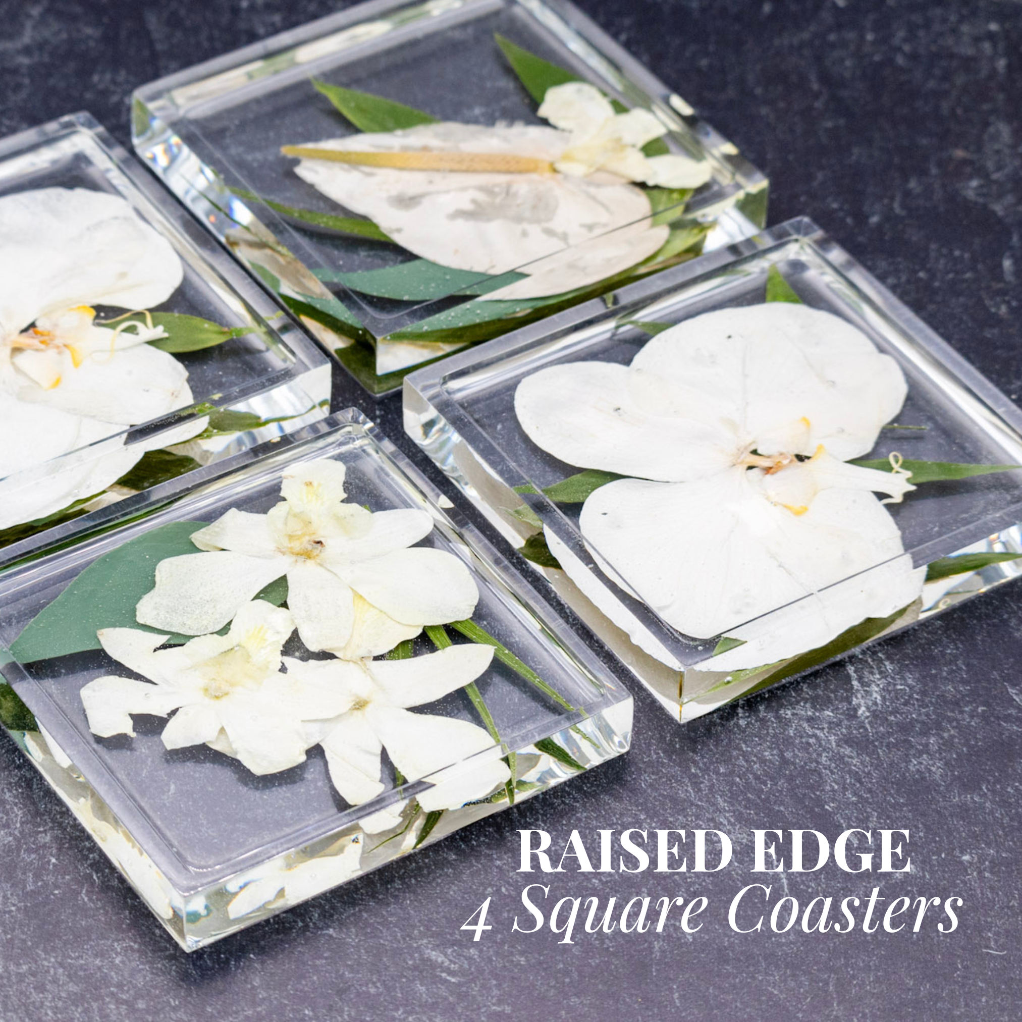 12x16 raised edge tray & Coaster set
