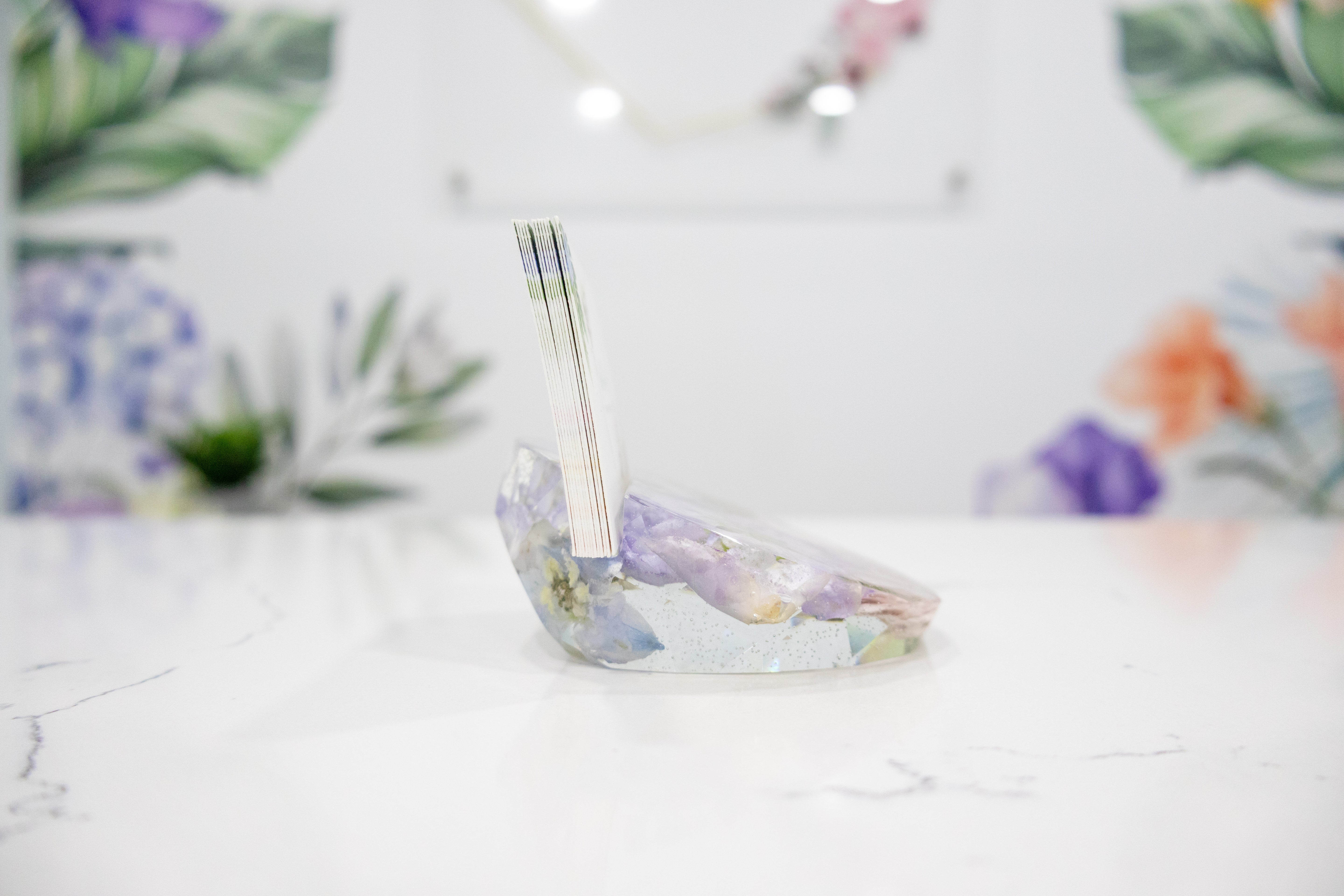 Pressed Flower Business Card Holder