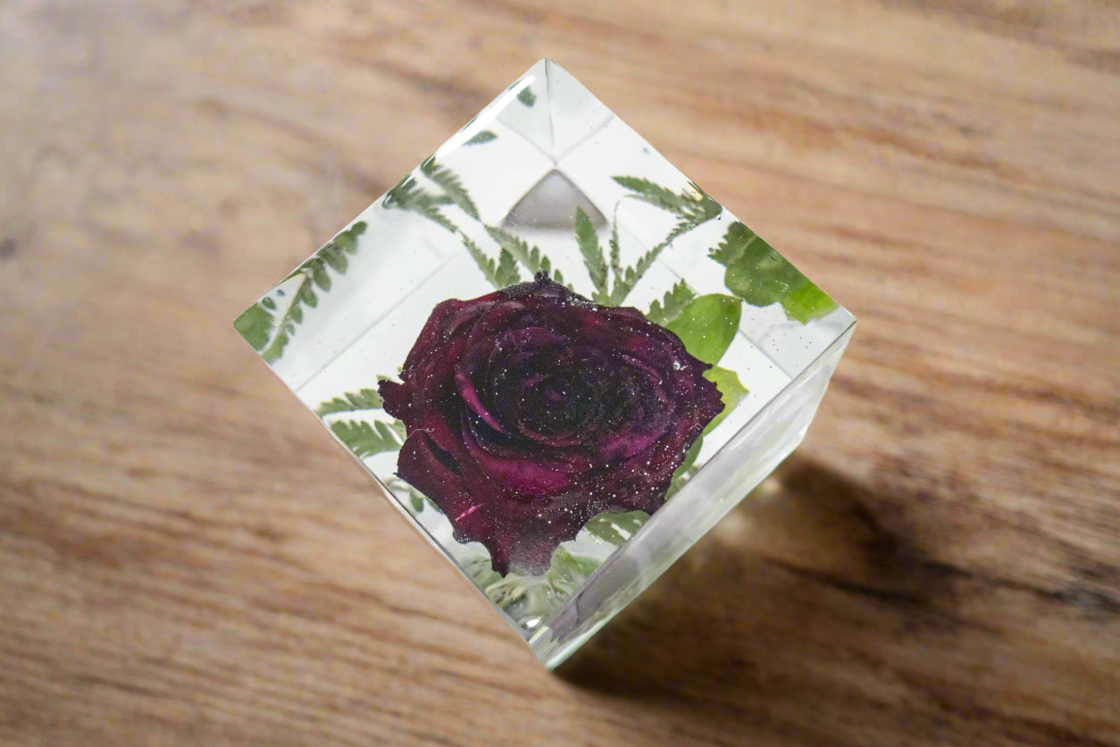 Wedding Flower Preservation 4x4 Cube Dried Flower Cube Wedding Bouquet Preservation Light Cube Bridal Rose Preservation Service Flower Block