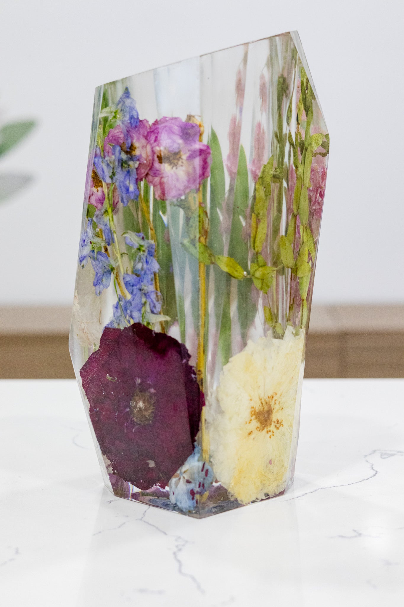 Premade Pressed Flower Vase - Ready to Ship