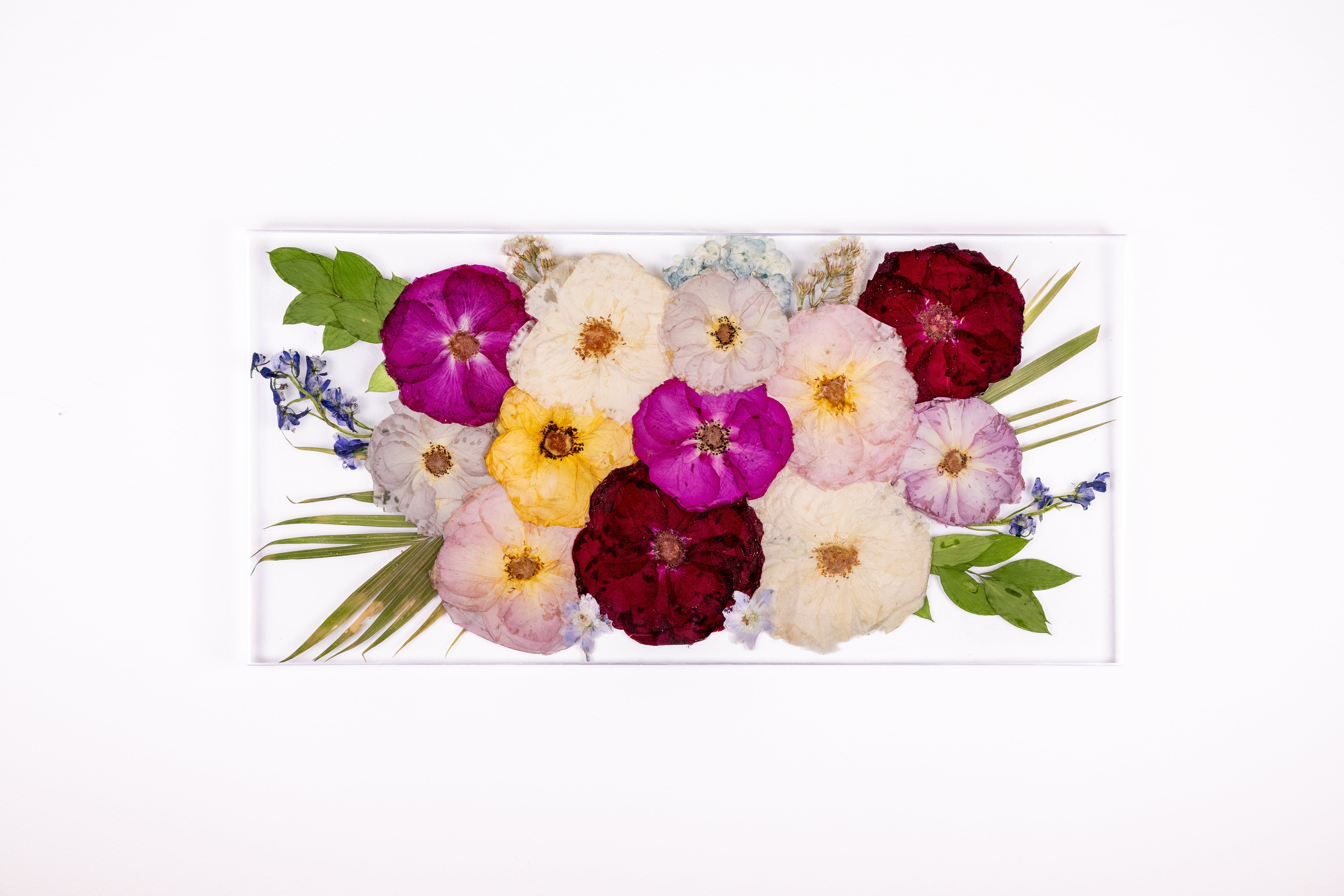 Wedding Bouquet Preservation 18x10 Preserved Flower Floating Frame Wedding Flower Preservation UV Protected Resin Display Flower Frame