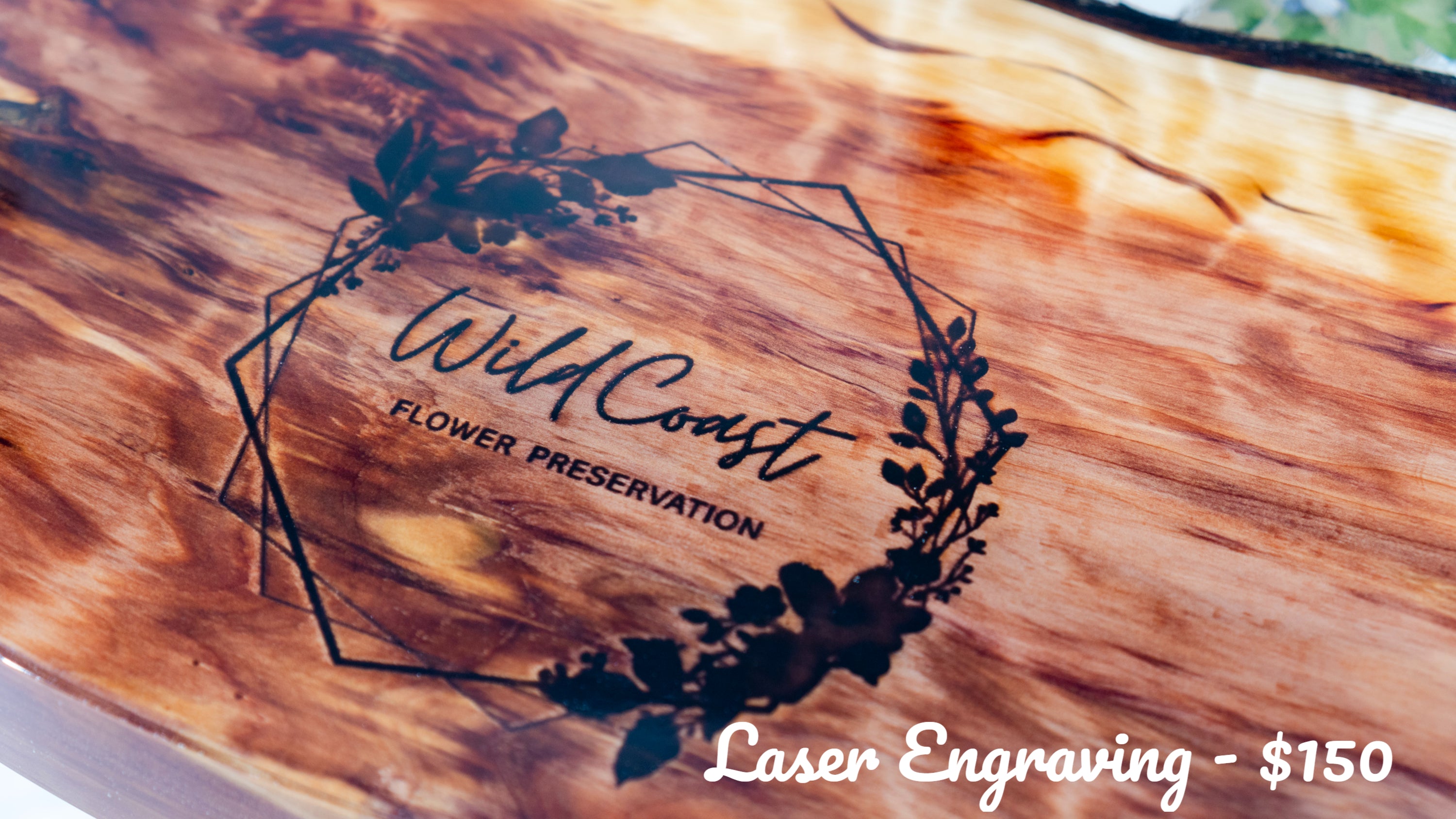 Custom Wood Laser Engraving for Flower Preservation