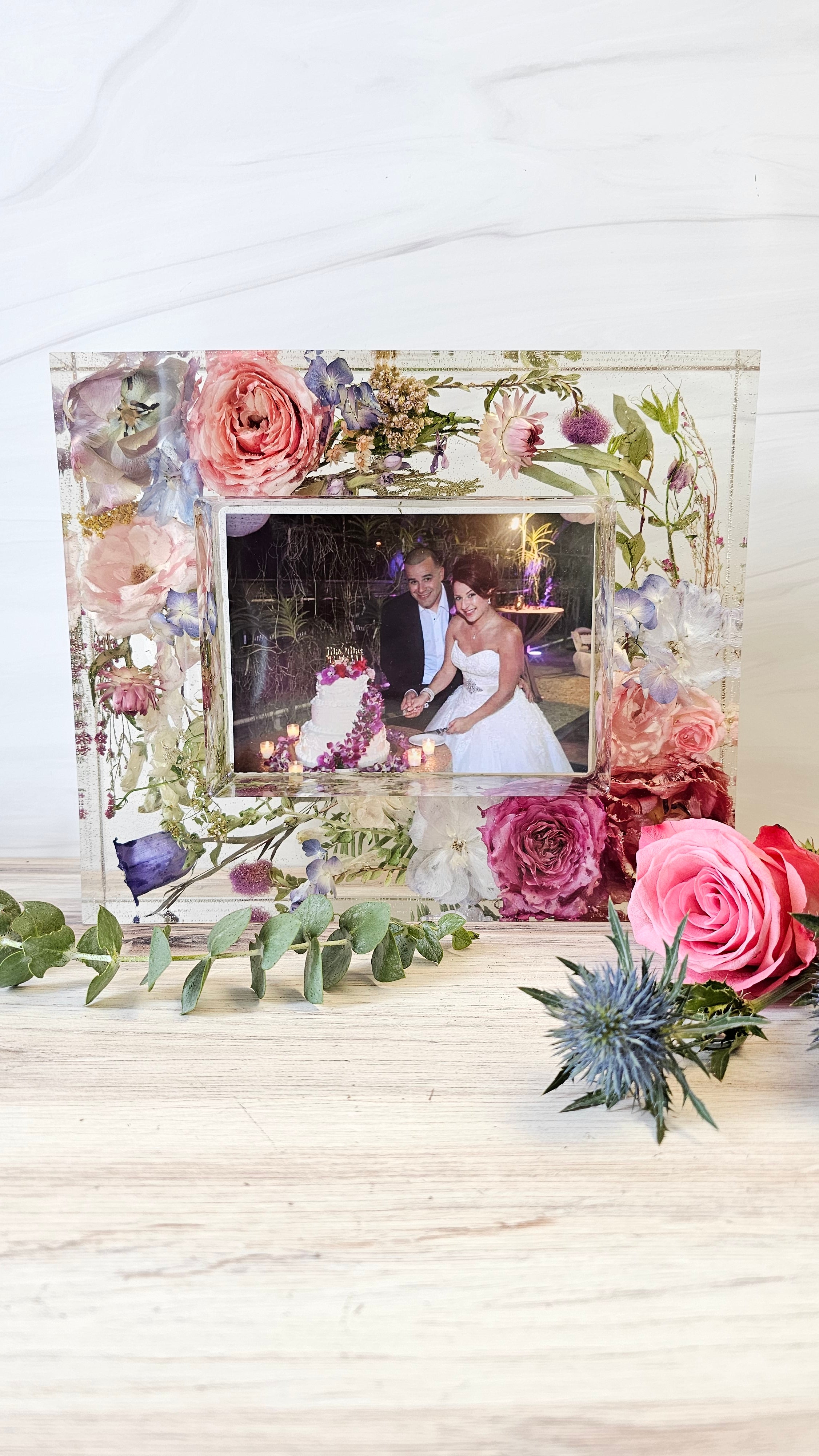 5x7 Preserved Flower Photo Frame