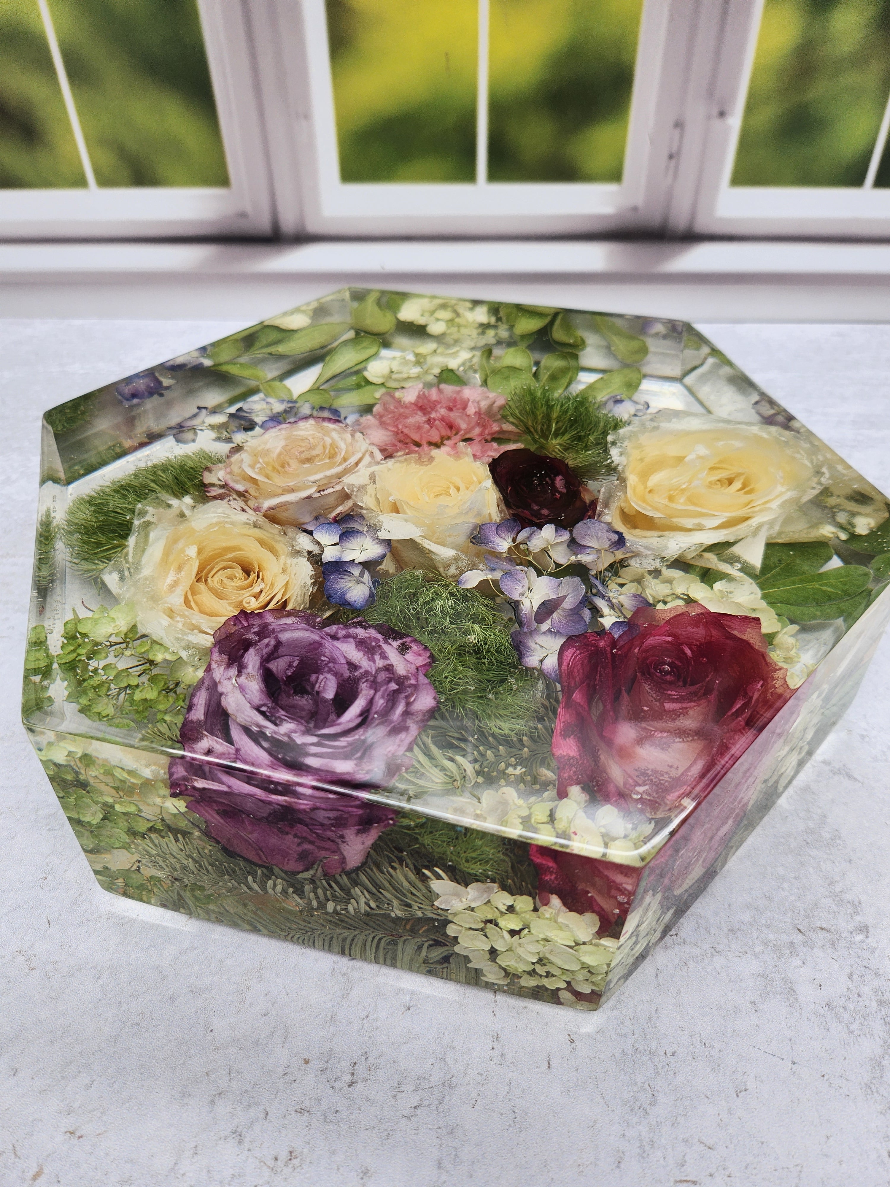 9" Hexagon Bouquet Block