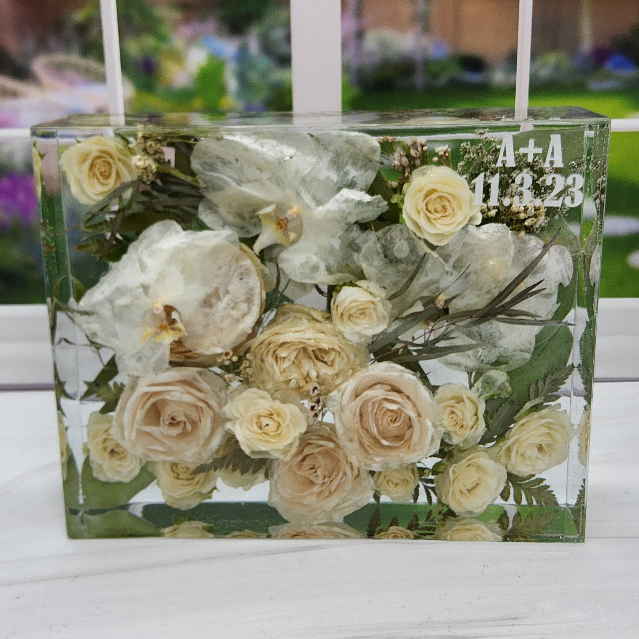 white orchid flower preservation