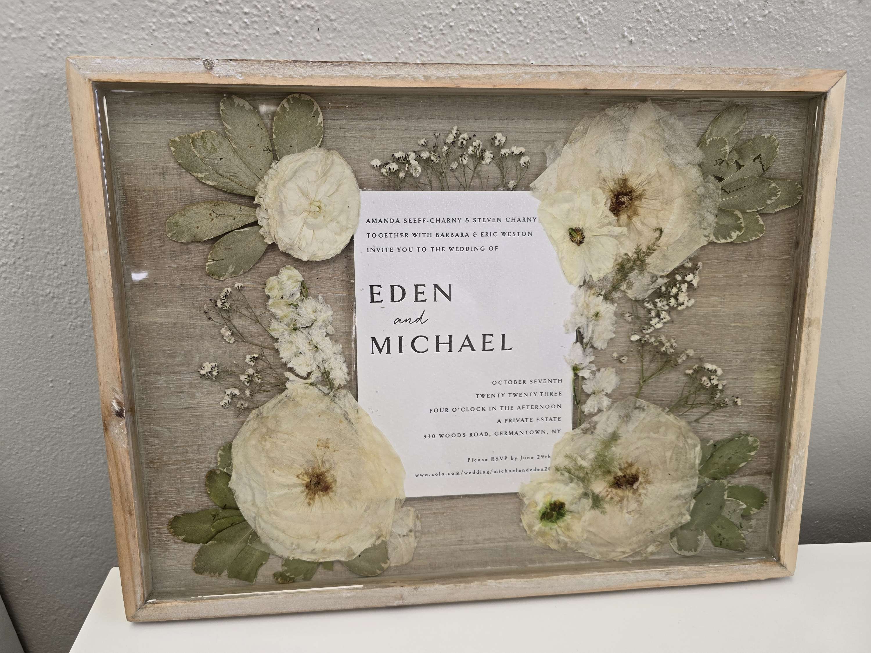 12x16 Pressed Flower Frame Wood Wall Decor