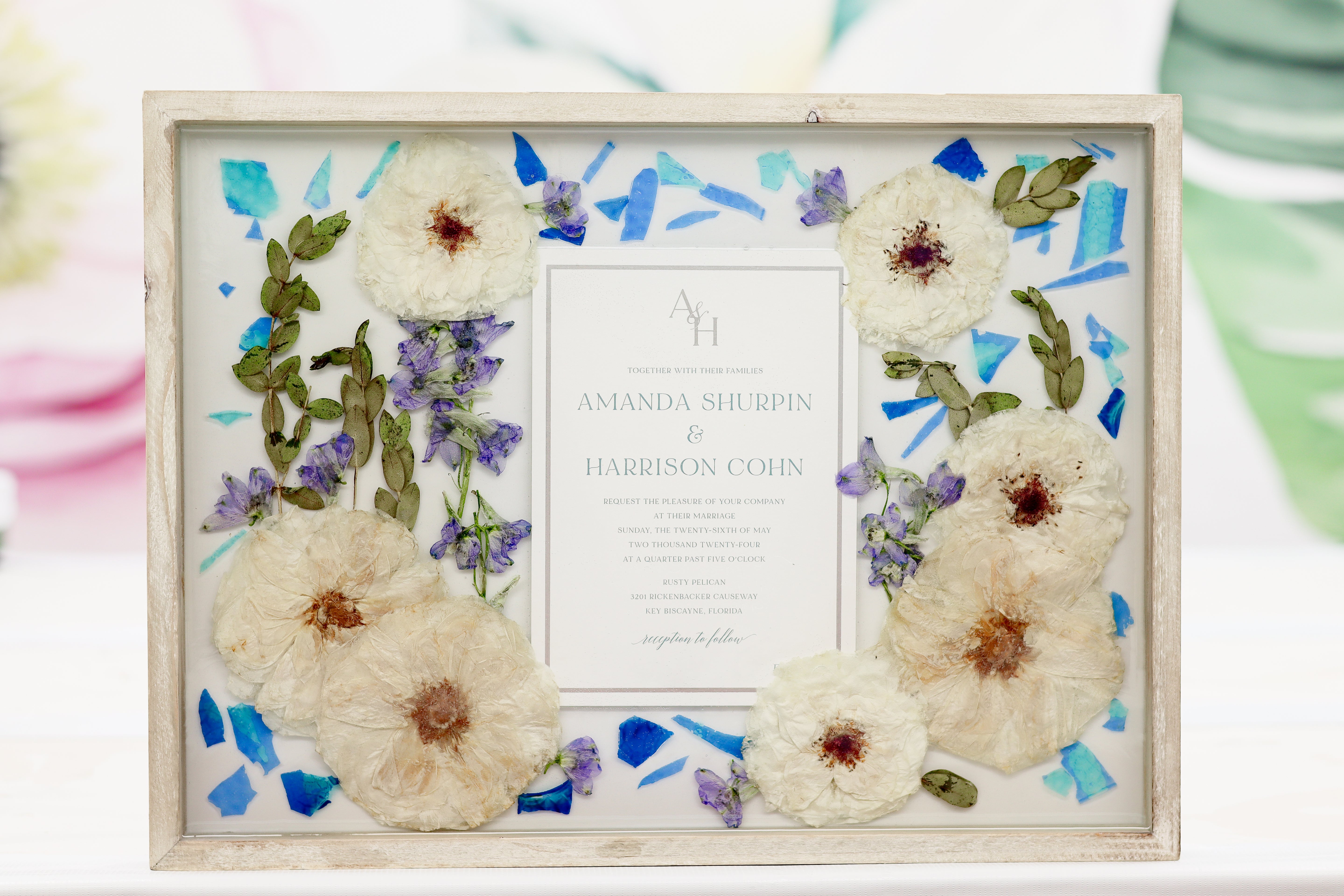 12x16 Pressed Flower Frame Wood Wall Decor