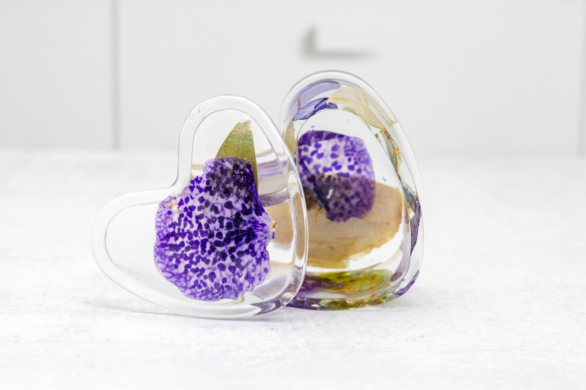 Heart Pressed Flower Jewelry Box