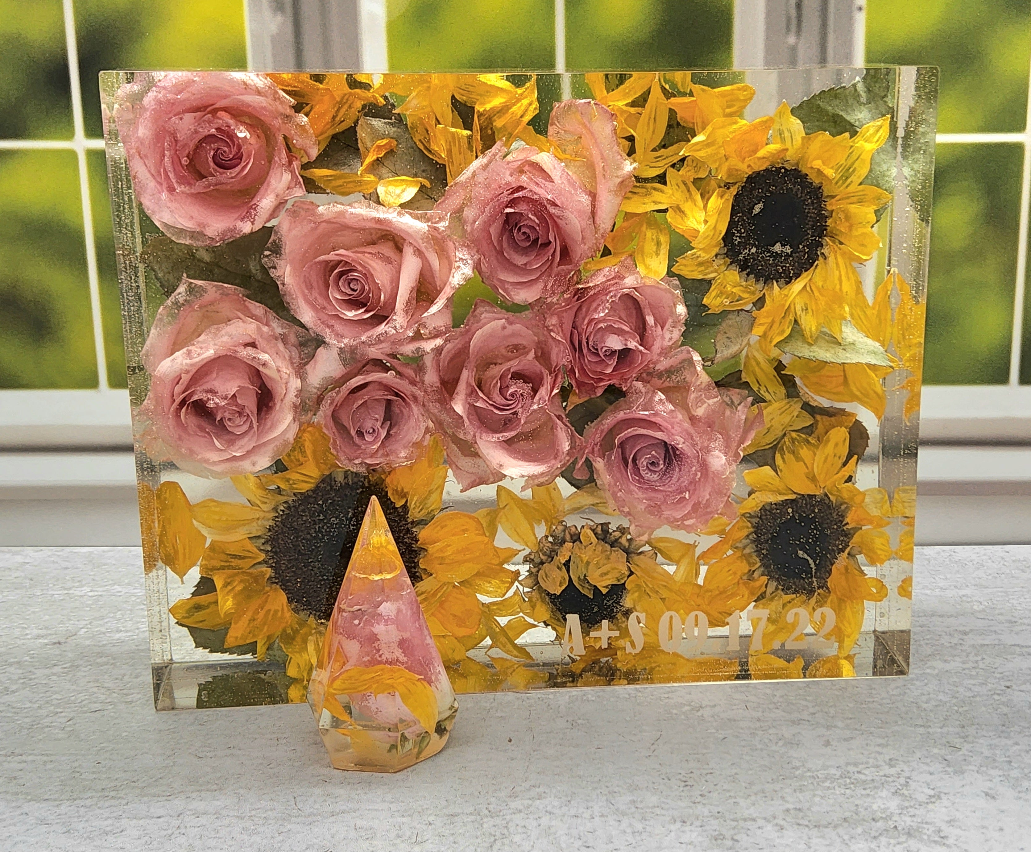 Preserved Pink Rose Sunflower preservation