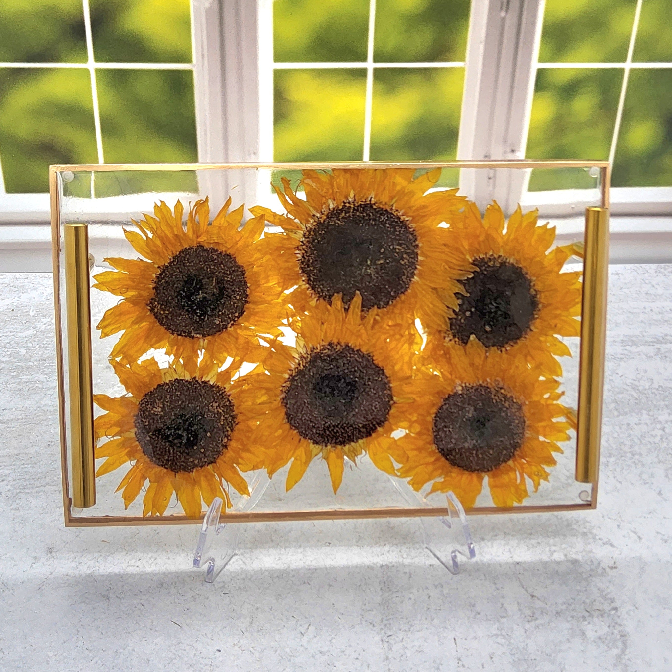 12x8 Pressed Flower Serving Tray