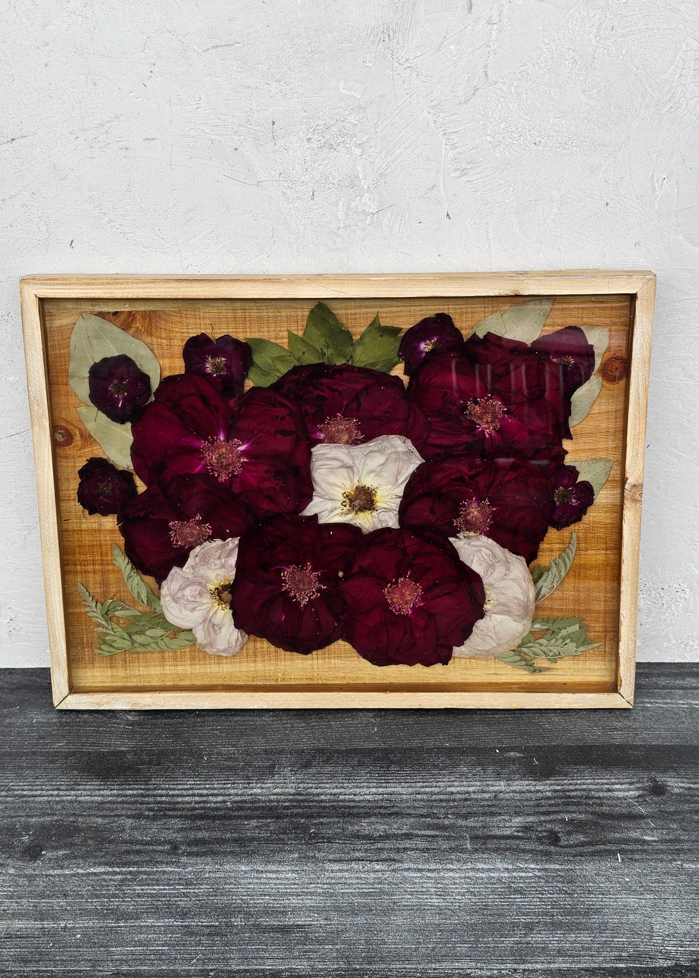 12x16 Pressed Flower Frame Wood Wall Decor