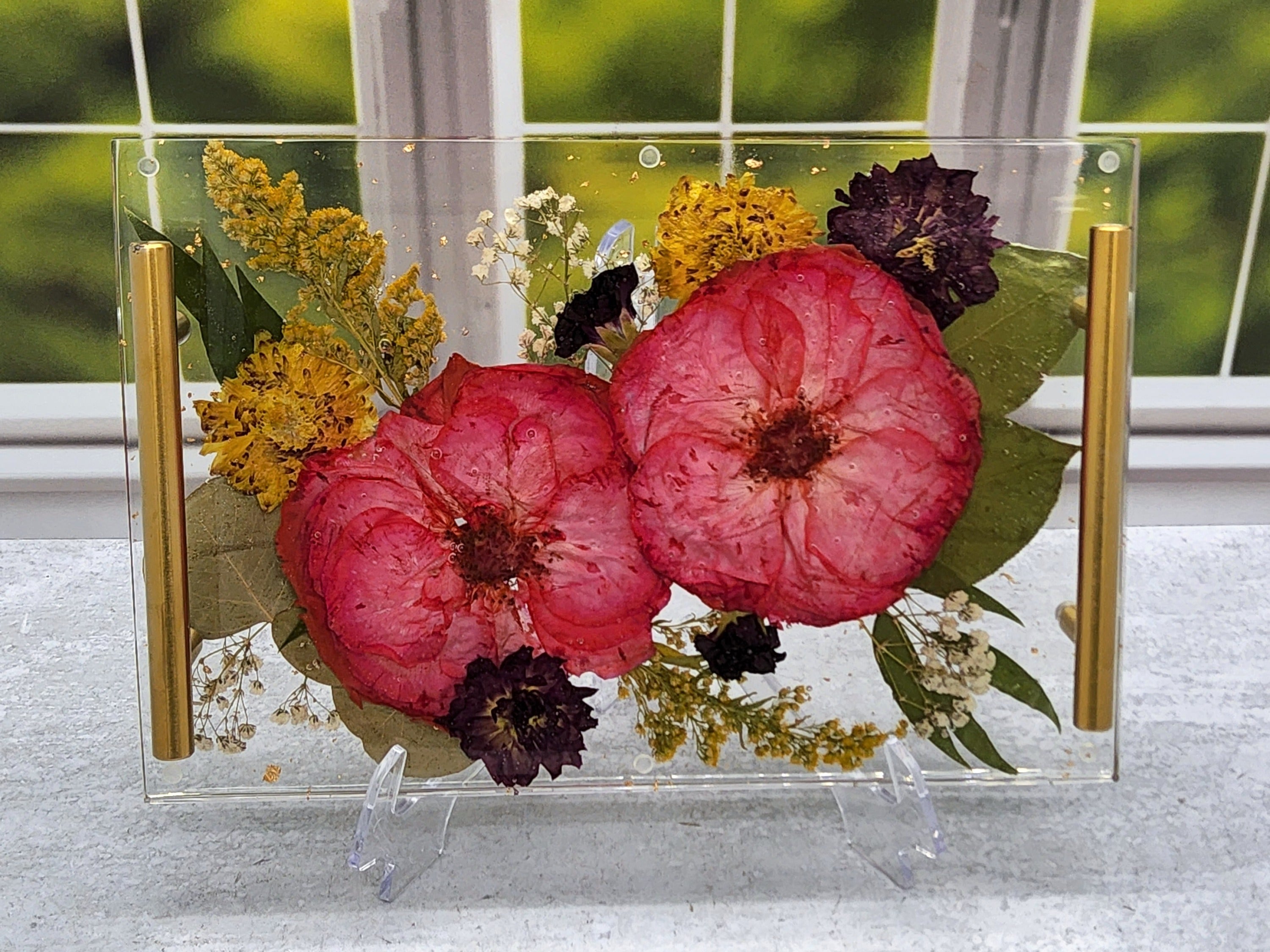 12x8 Pressed Flower Serving Tray