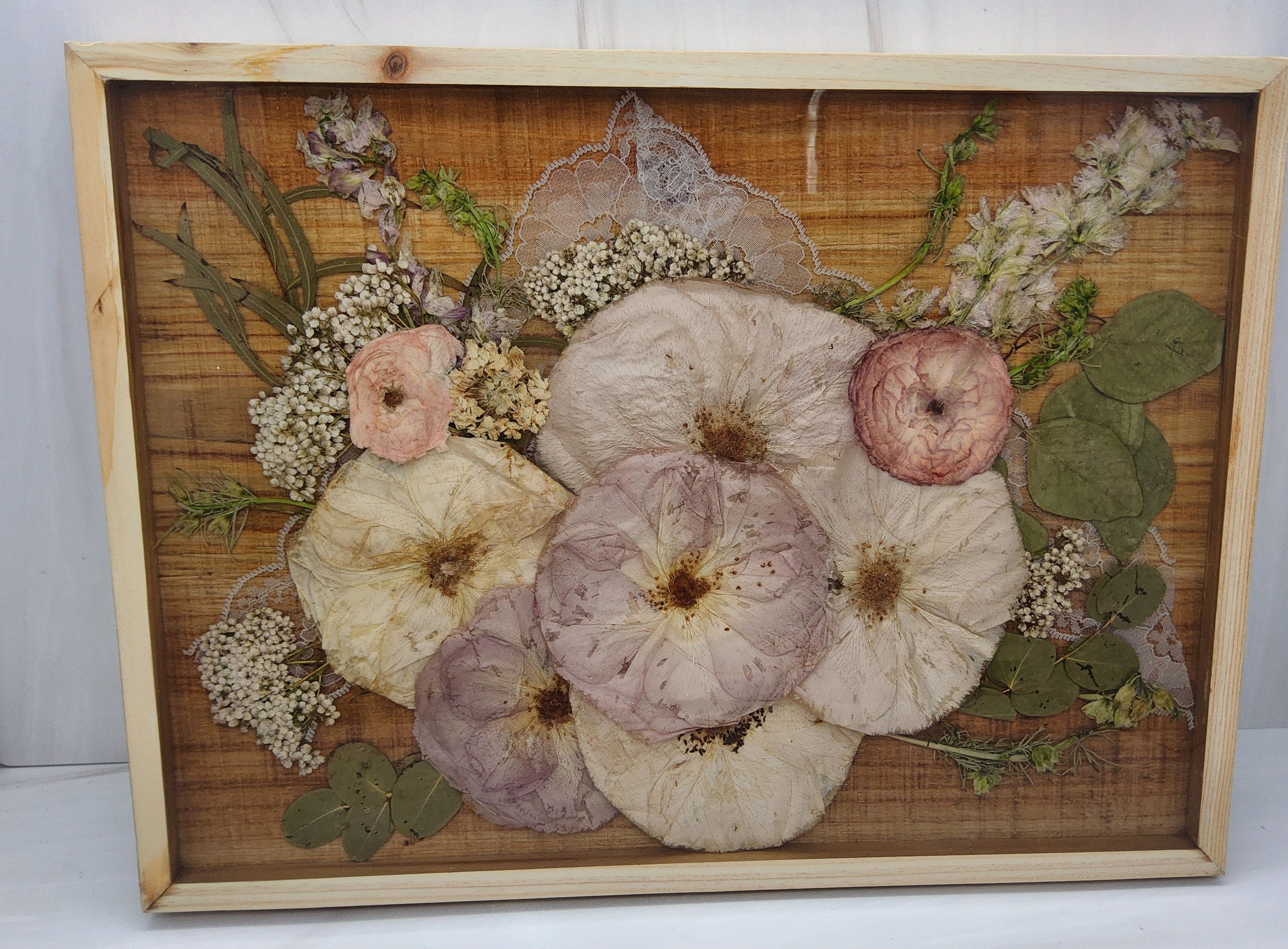 12x16 Pressed Flower Frame Wood Wall Decor