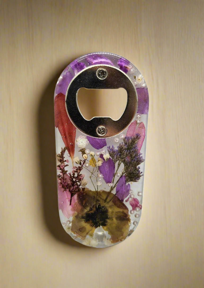 Flower Preservation Bottle Opener Pressed Flower Bottle Opener Customizable Resin Bouquet Preservation Bar Key Flower Beer Pop Top