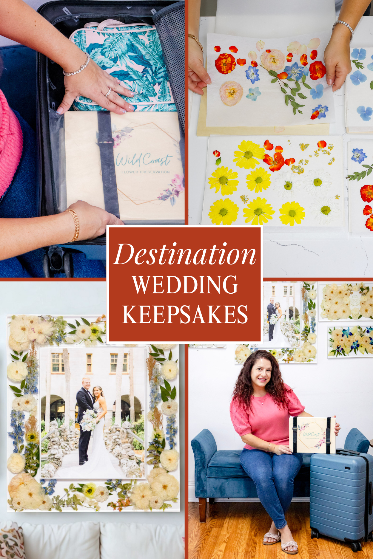 Travel Flower Press Rental | Destination Wedding Flower Press | Travel Bouquet Preservation System