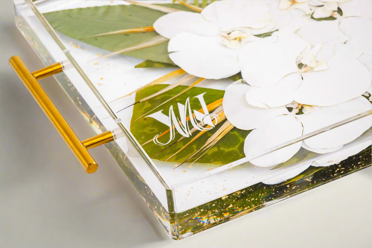 Monogram Tray Wedding Flower Preservation
