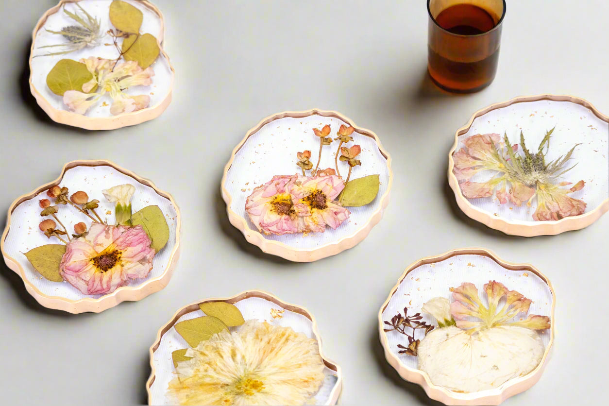 Flower preservation coasters