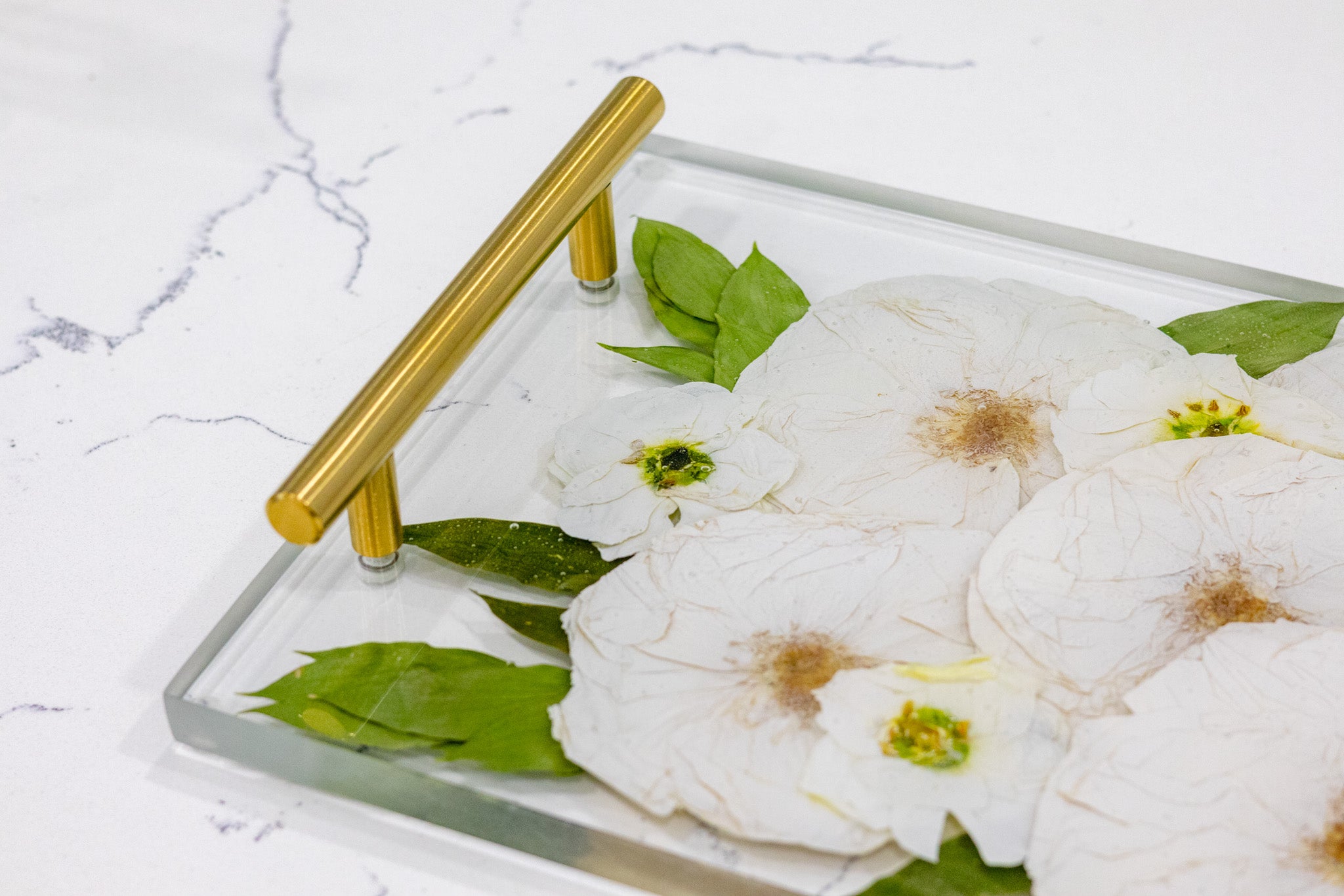 12x8 Pressed Flower Serving Tray