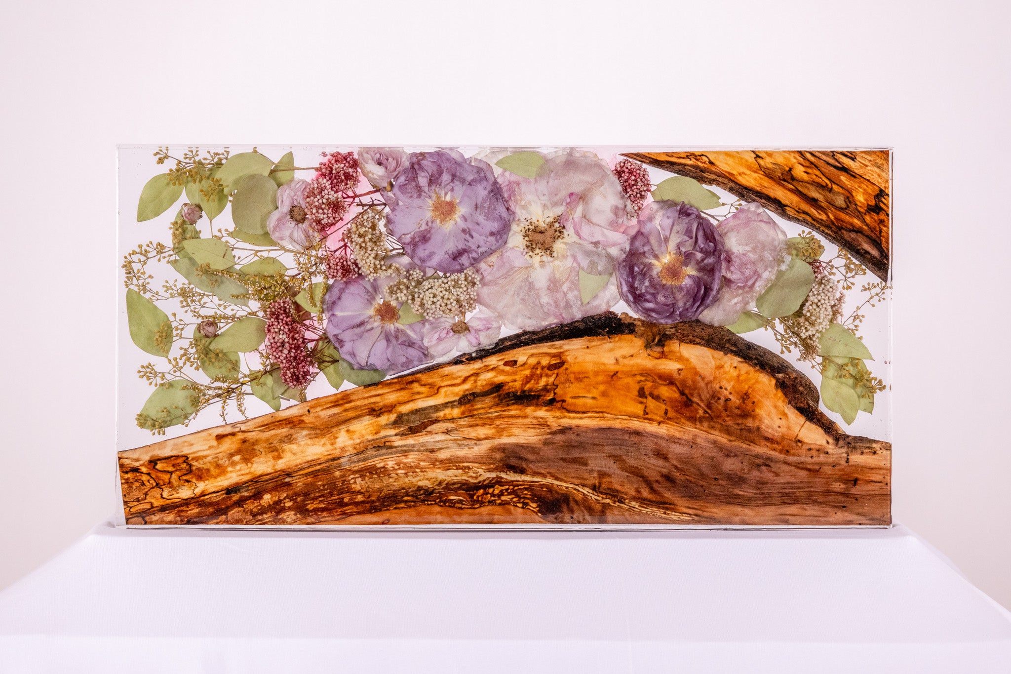 flower preservation resin charcuterie board