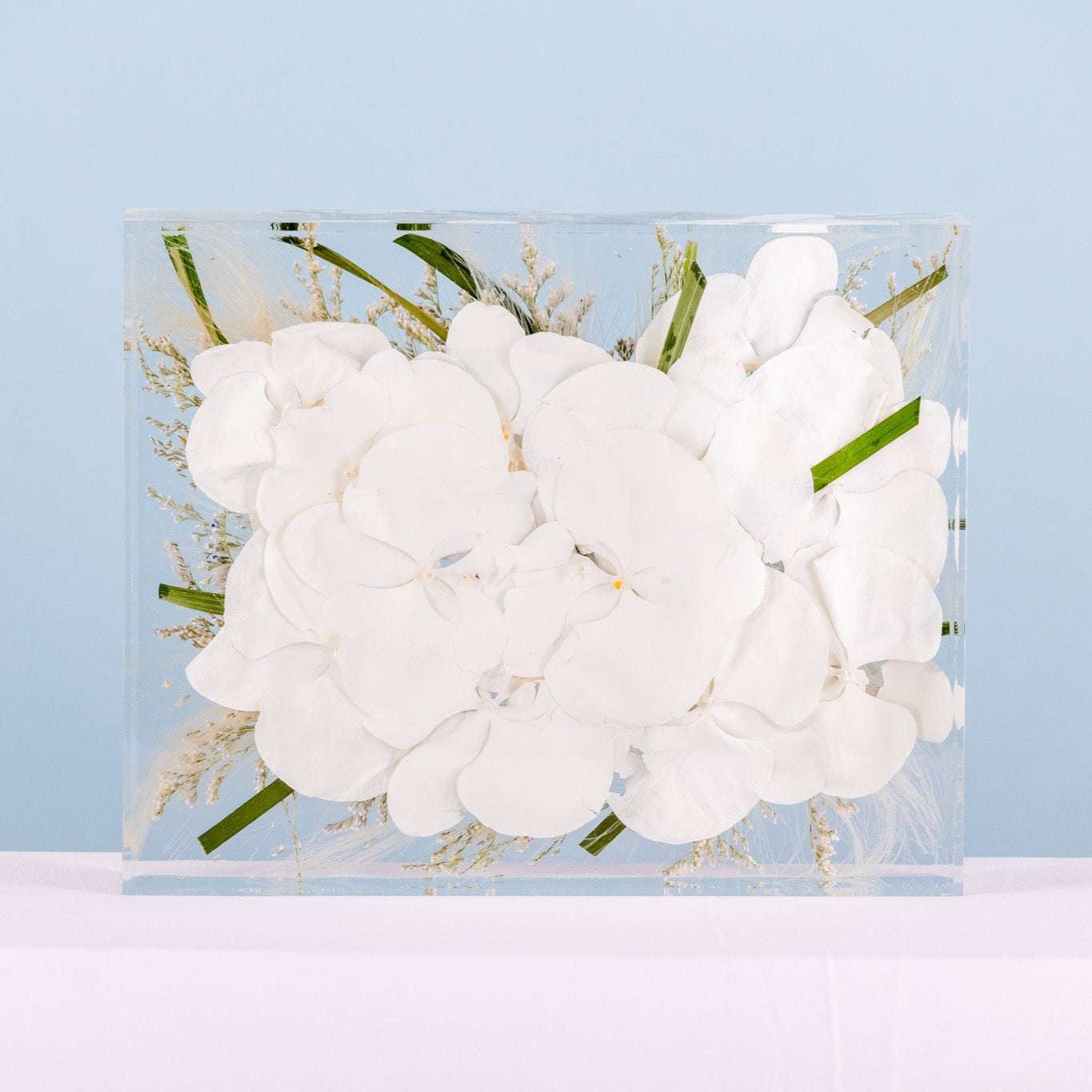 White orchid bouquet preservation