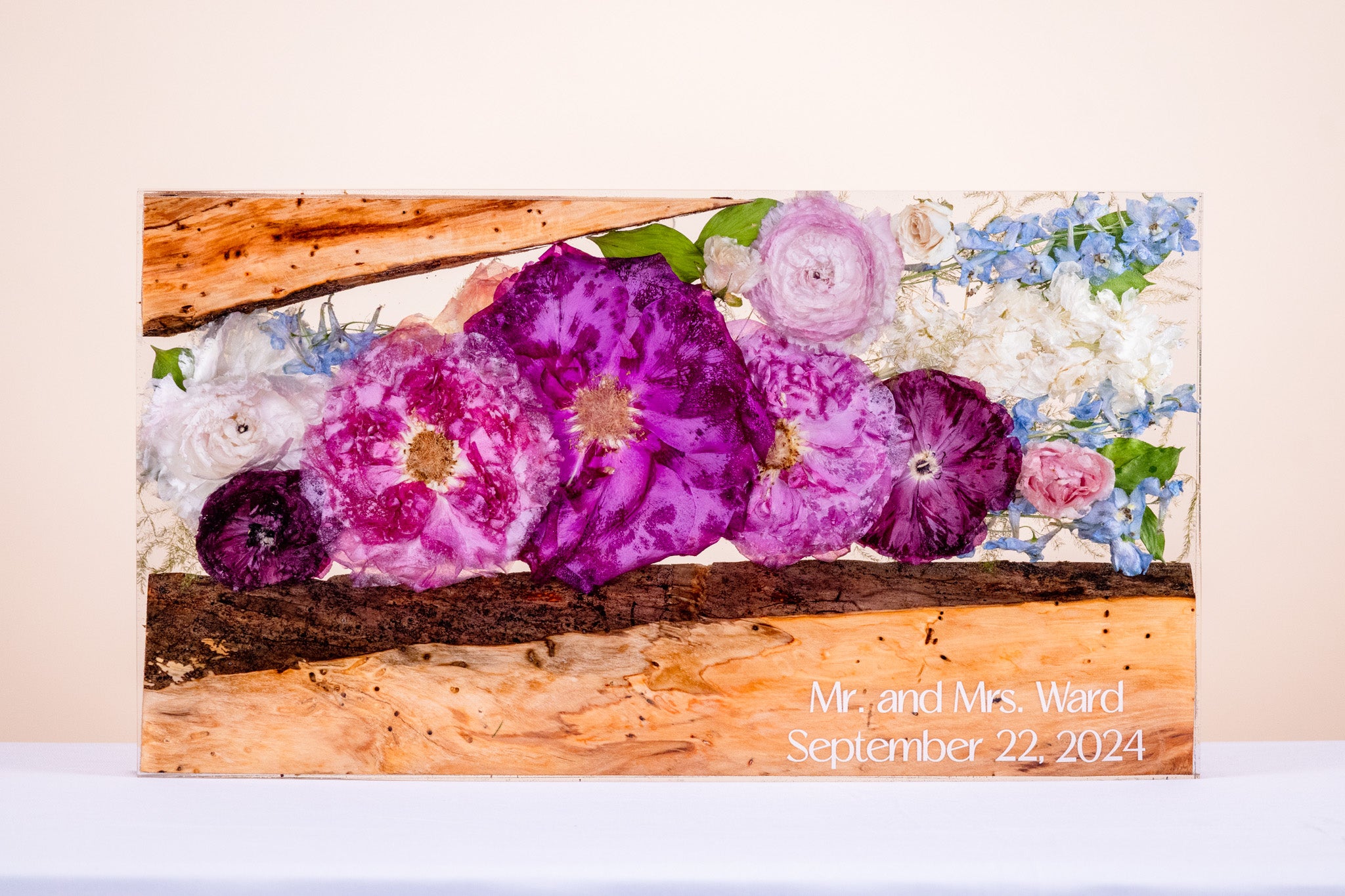 resin floral wedding bouquet preserved