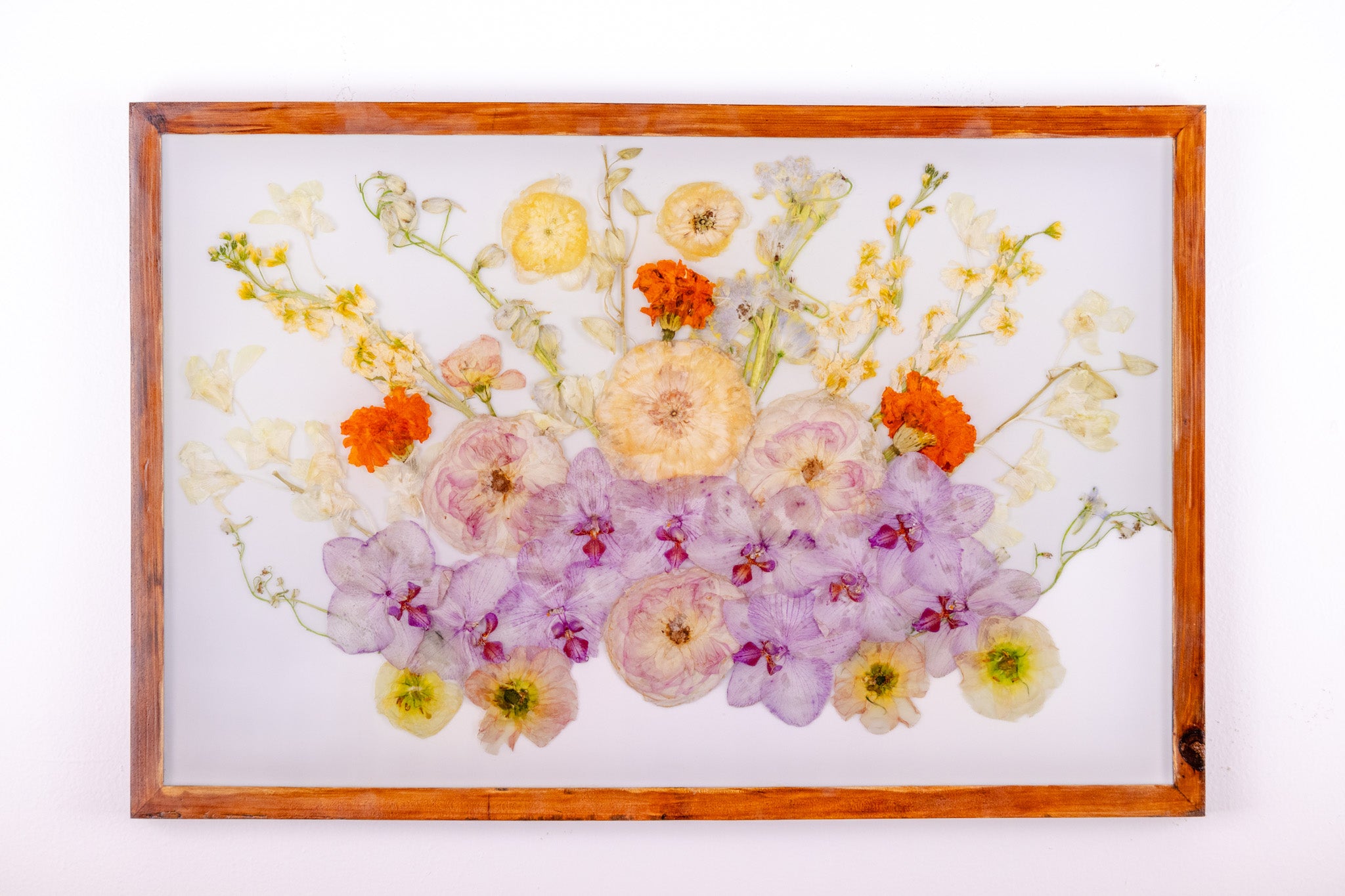 23x15 Pressed Flower Frame Wood Wall Decor