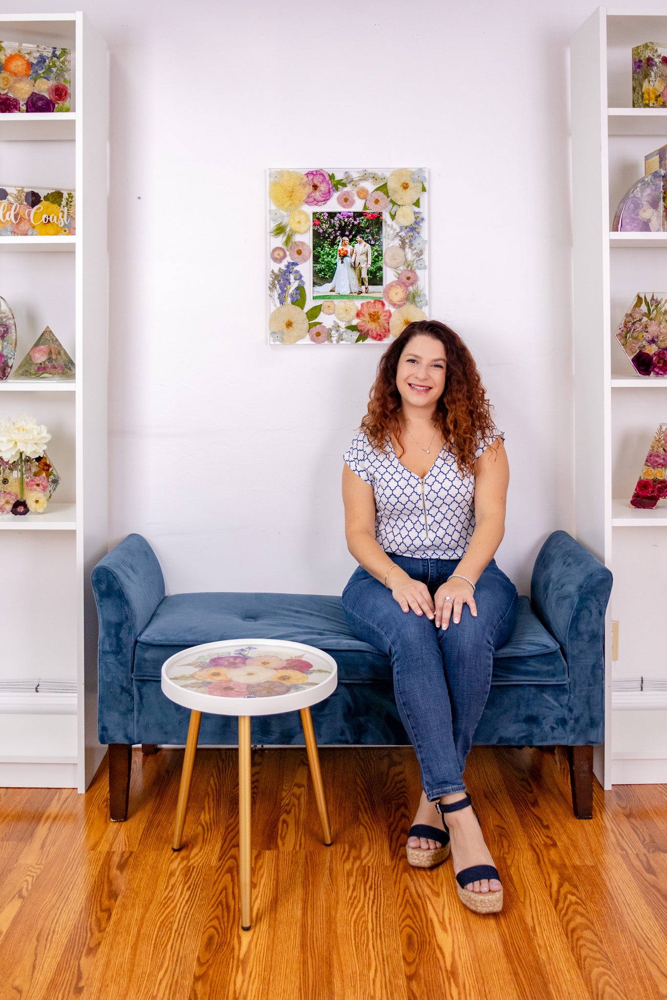 Pressed Flower Framing Bouquet Frame for 8x10 Wedding Photo