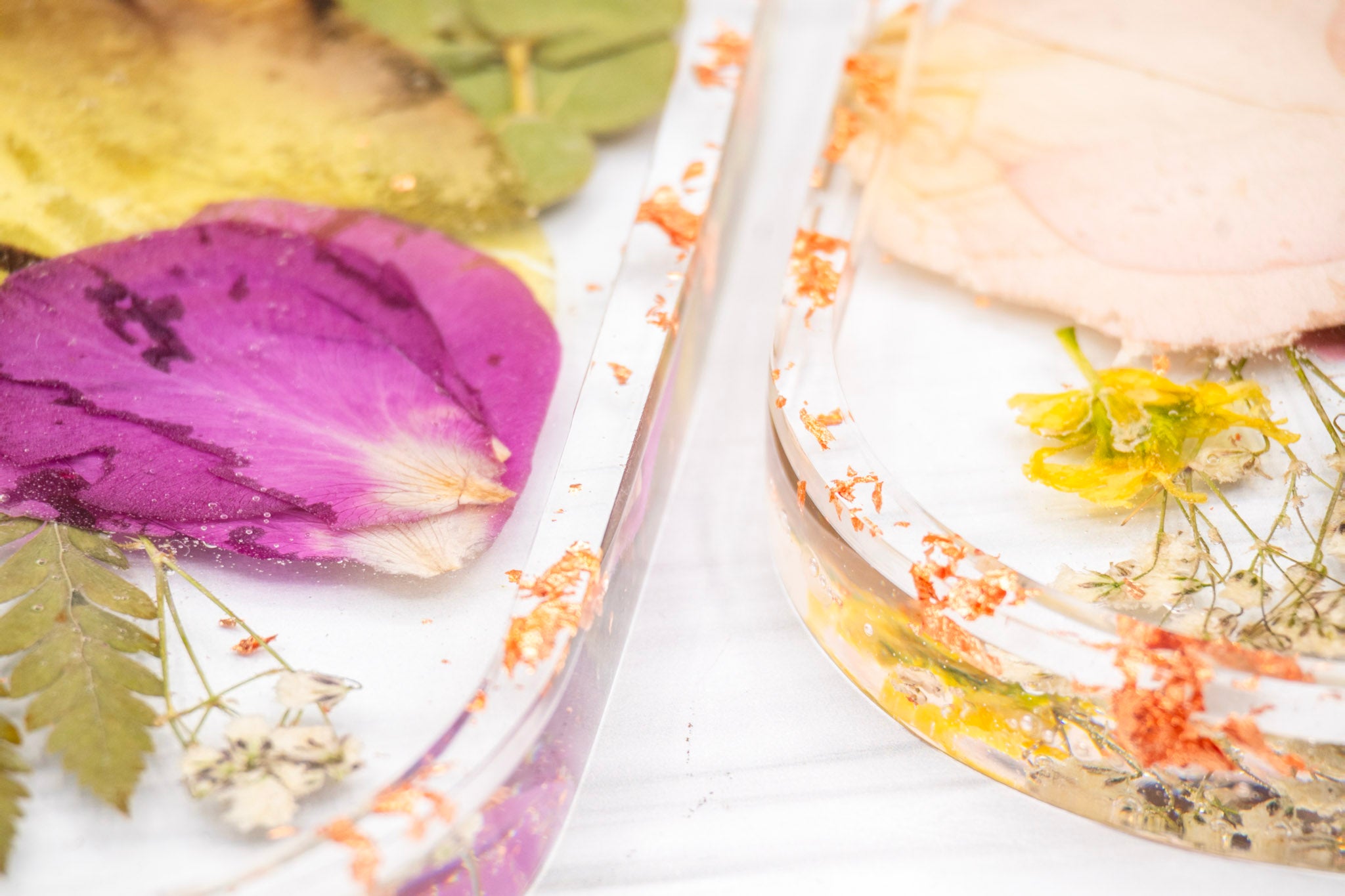 Wedding Bouquet Preservation Resin Jewelry Holder Flower Preservation Jewelry Tray Pressed Flower Ring Holder Resin Flower Jewelry Ring Dish