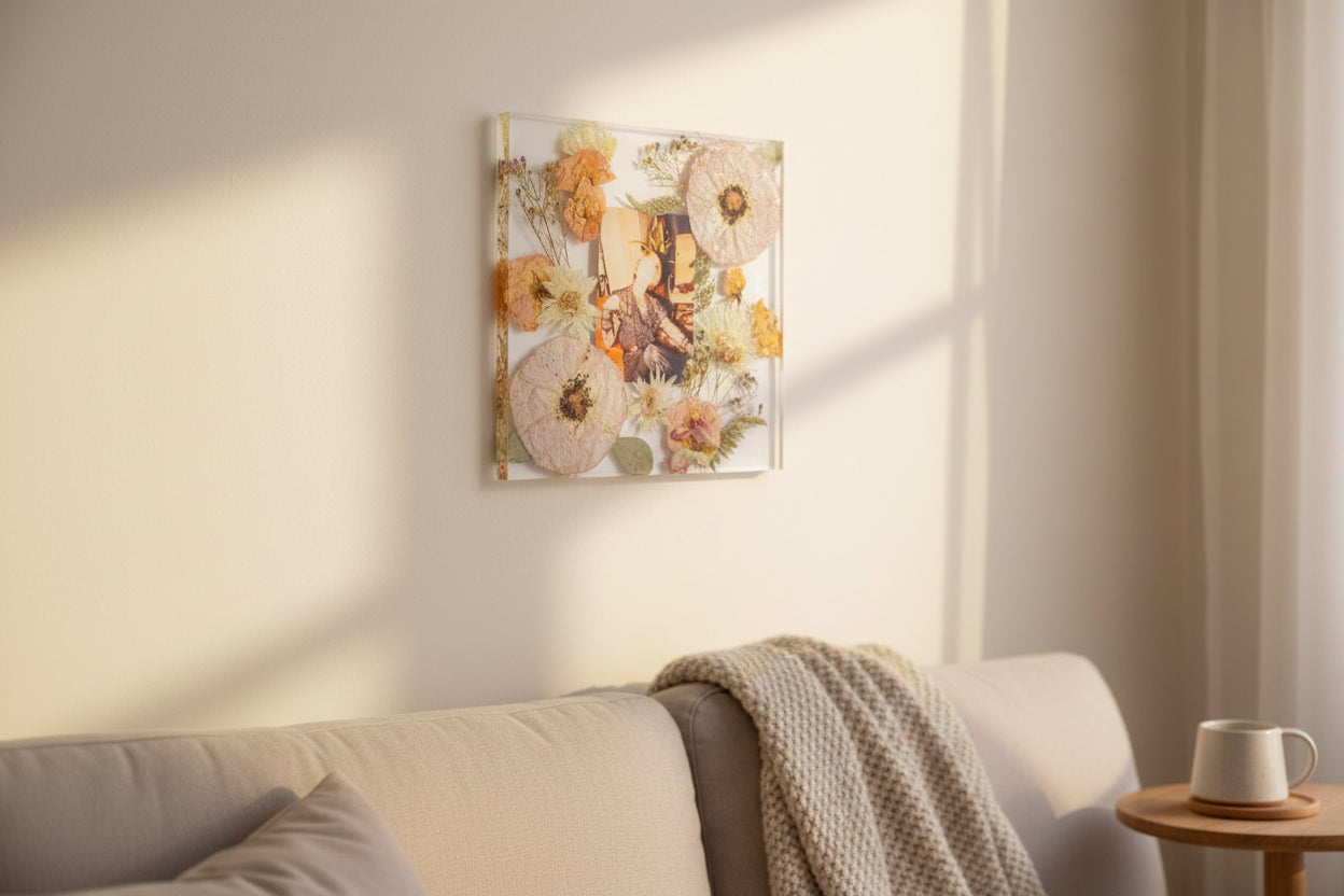 resin flower preservation frame wall art floating frame