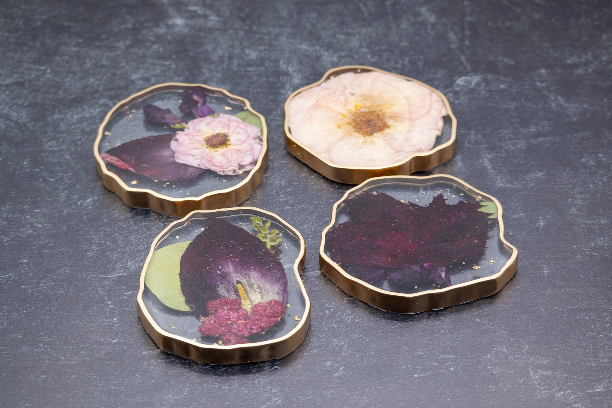 Pressed Flower Preservation Resin Coasters Wedding Bouquet Flower Preservation Coaster Resin Floral Preservation Resin Pressed Wedding Flower Coaster