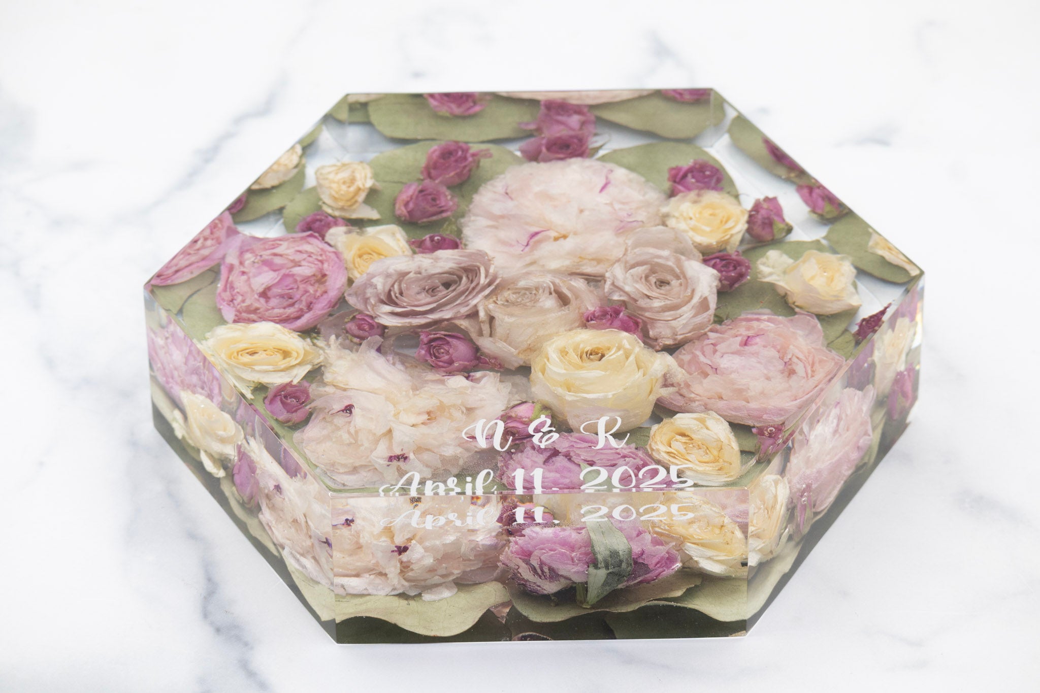 9" Hexagon Bouquet Block