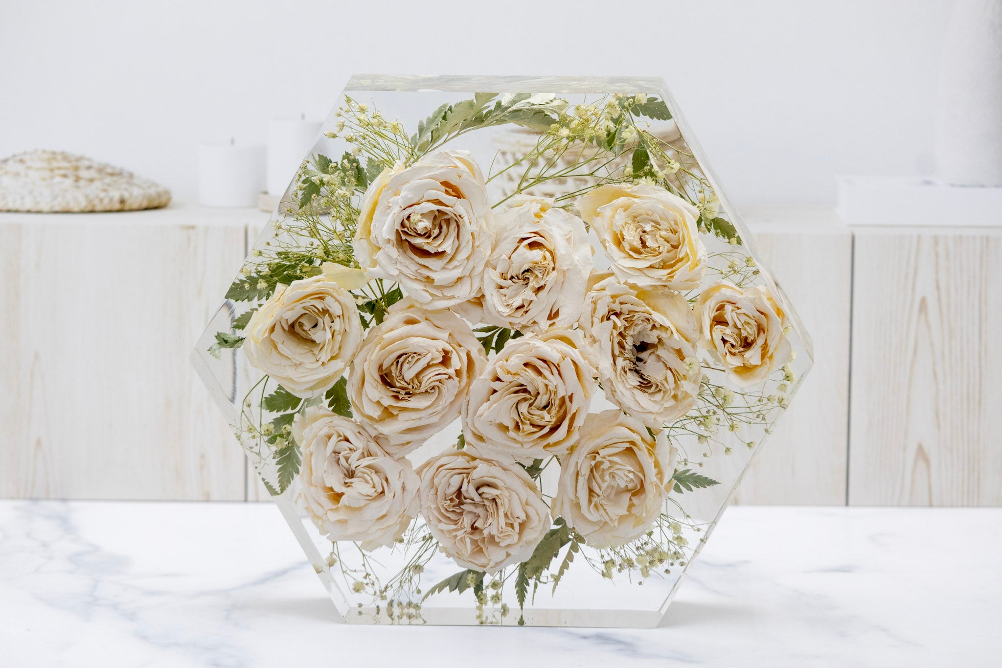 9" Hexagon Bouquet Block