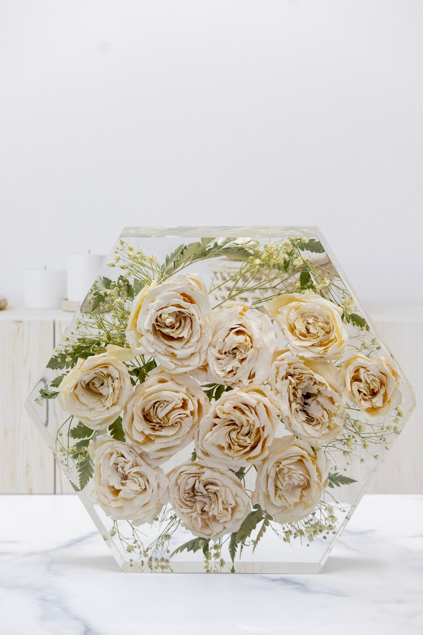 9" Hexagon Bouquet Block