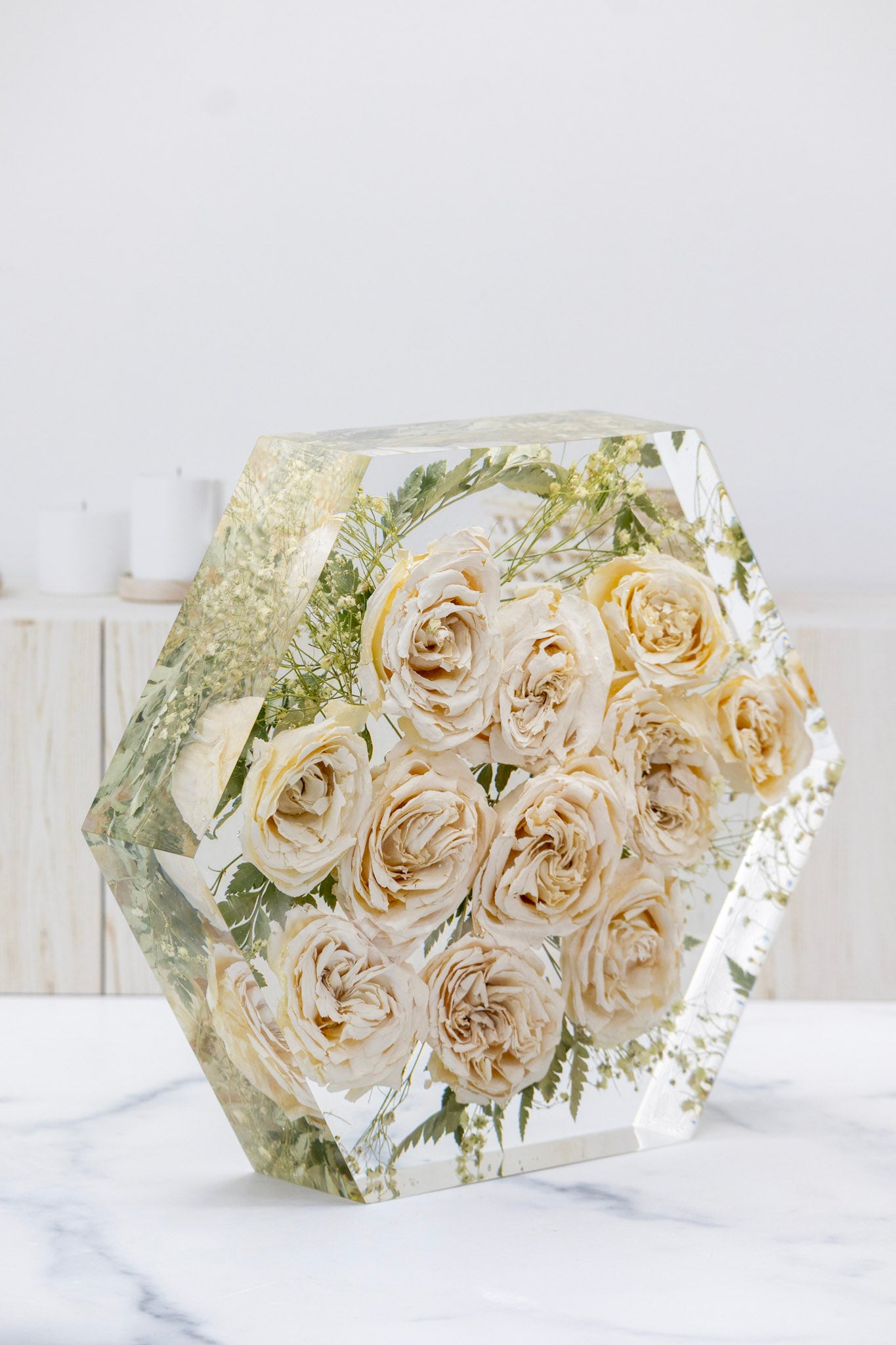 9" Hexagon Bouquet Block