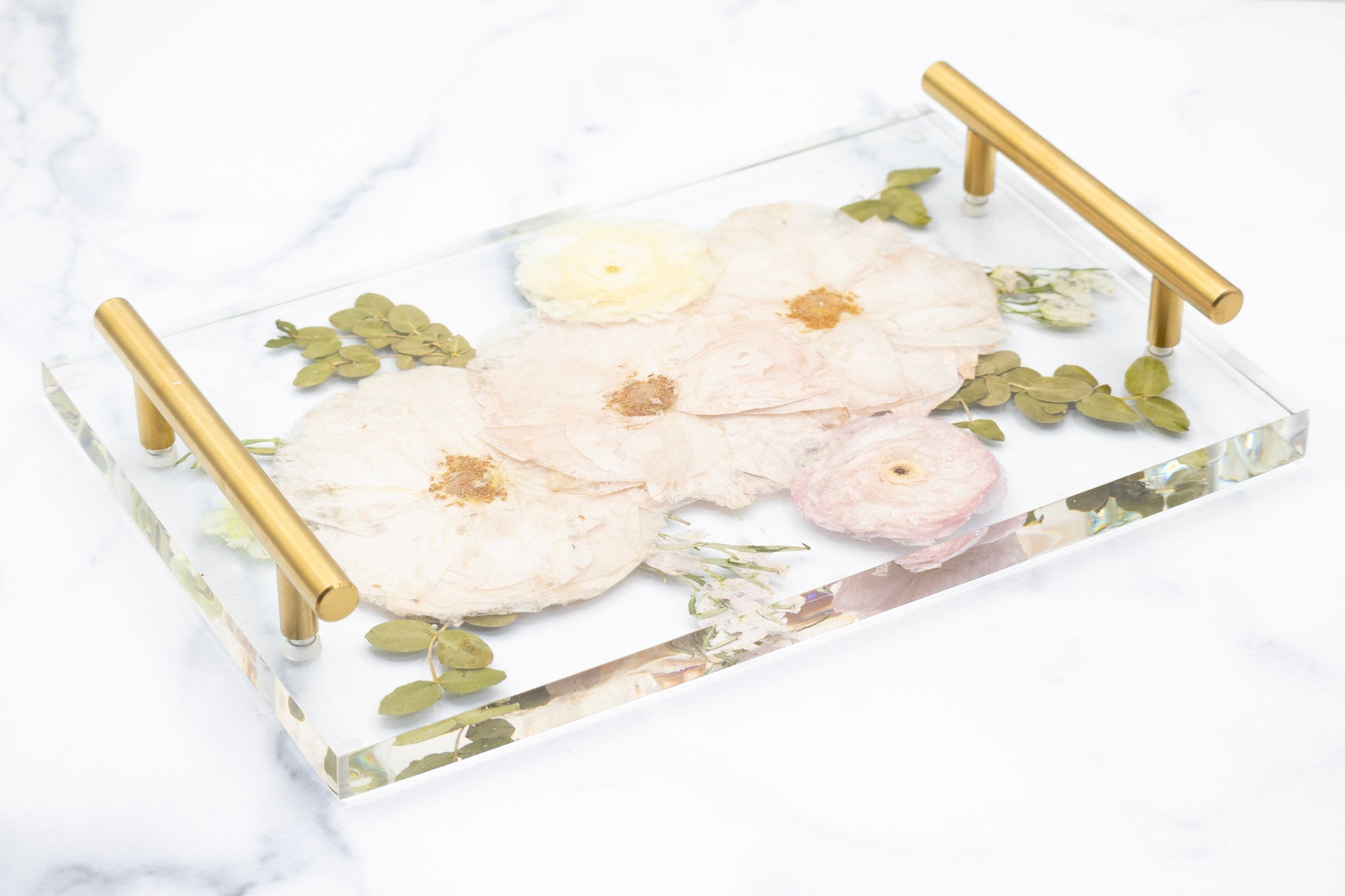 12x8 Pressed Flower Serving Tray