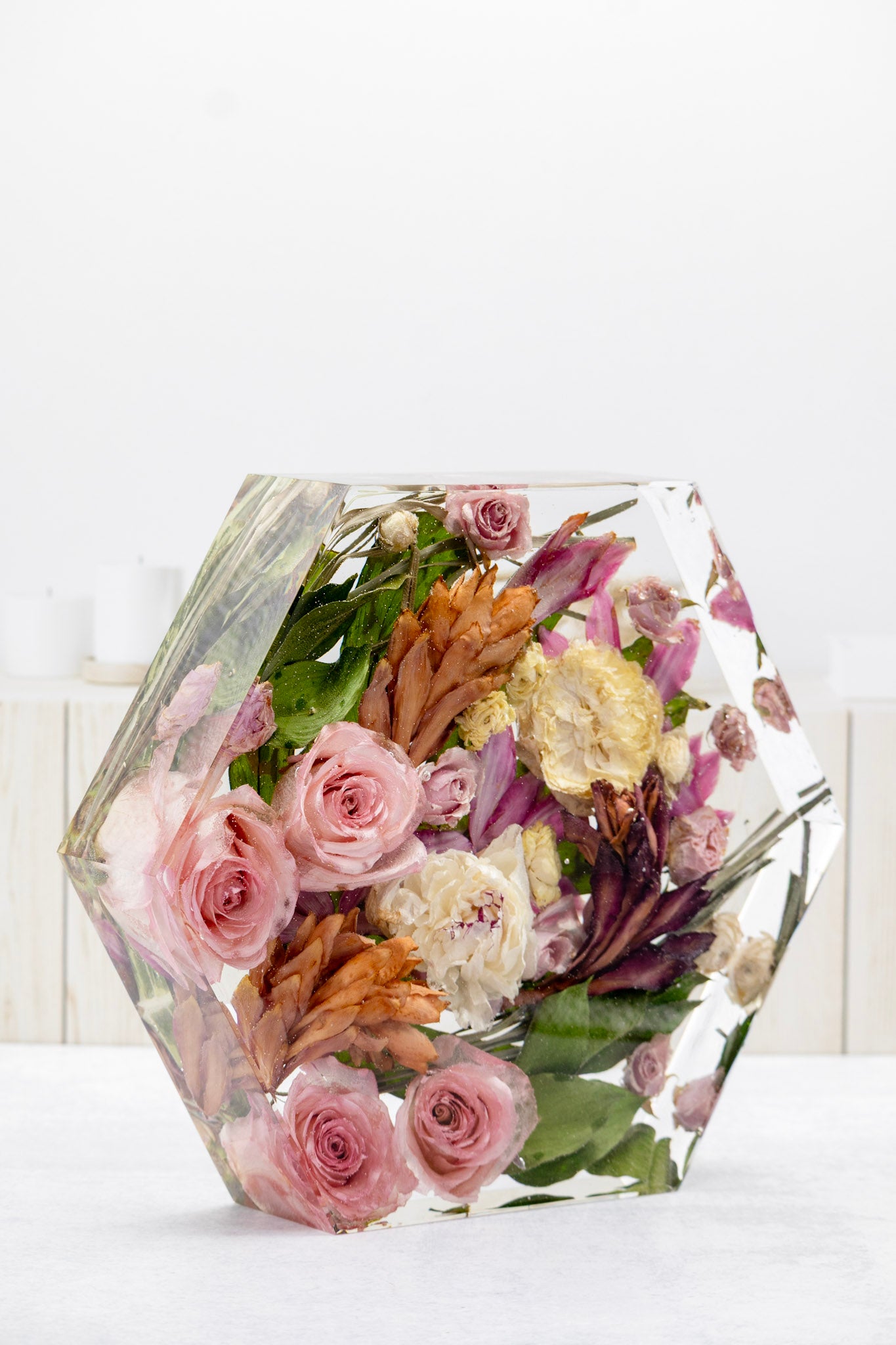 9" Hexagon Bouquet Block