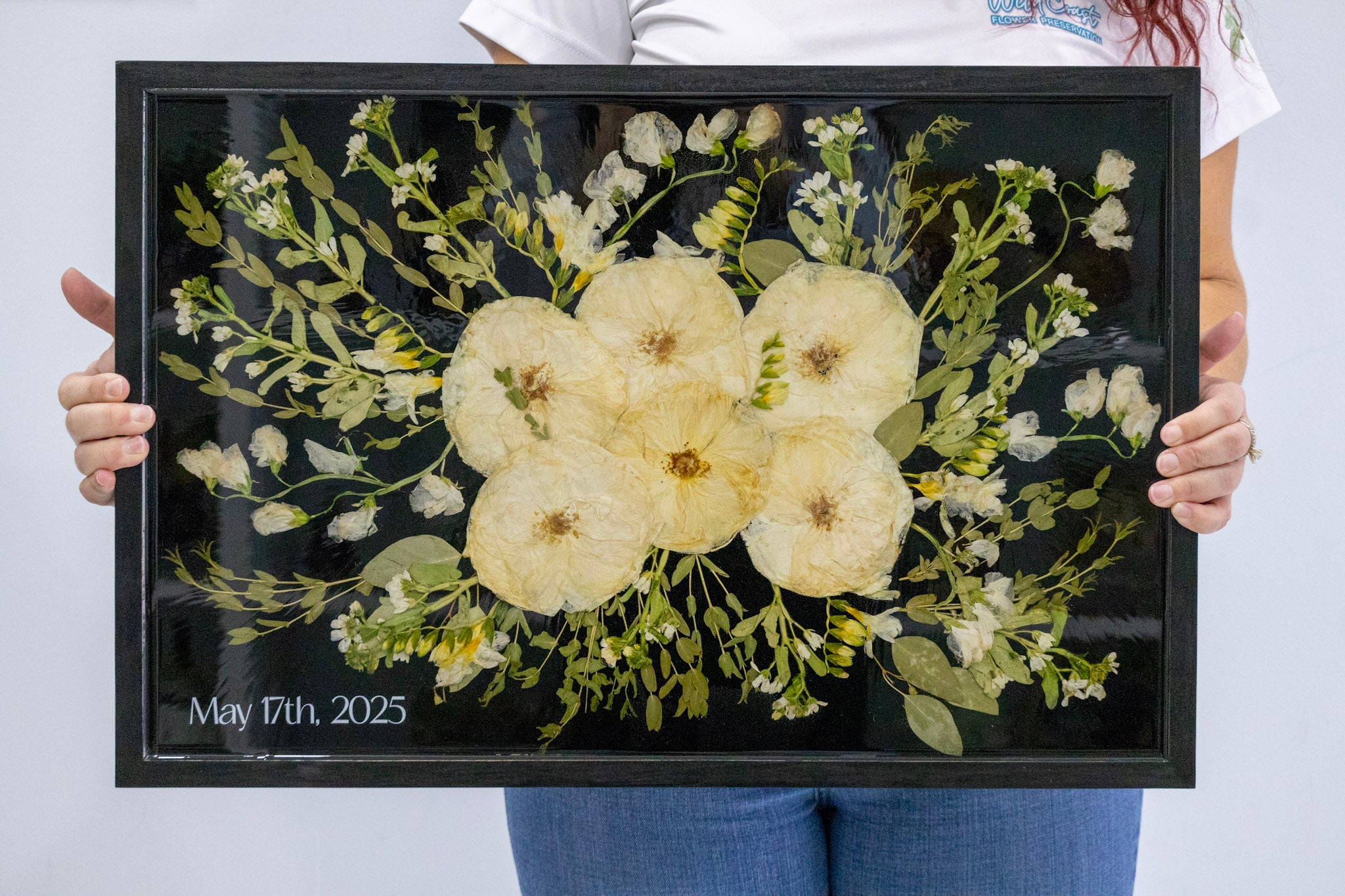 23x15 Pressed Flower Frame Wood Wall Decor