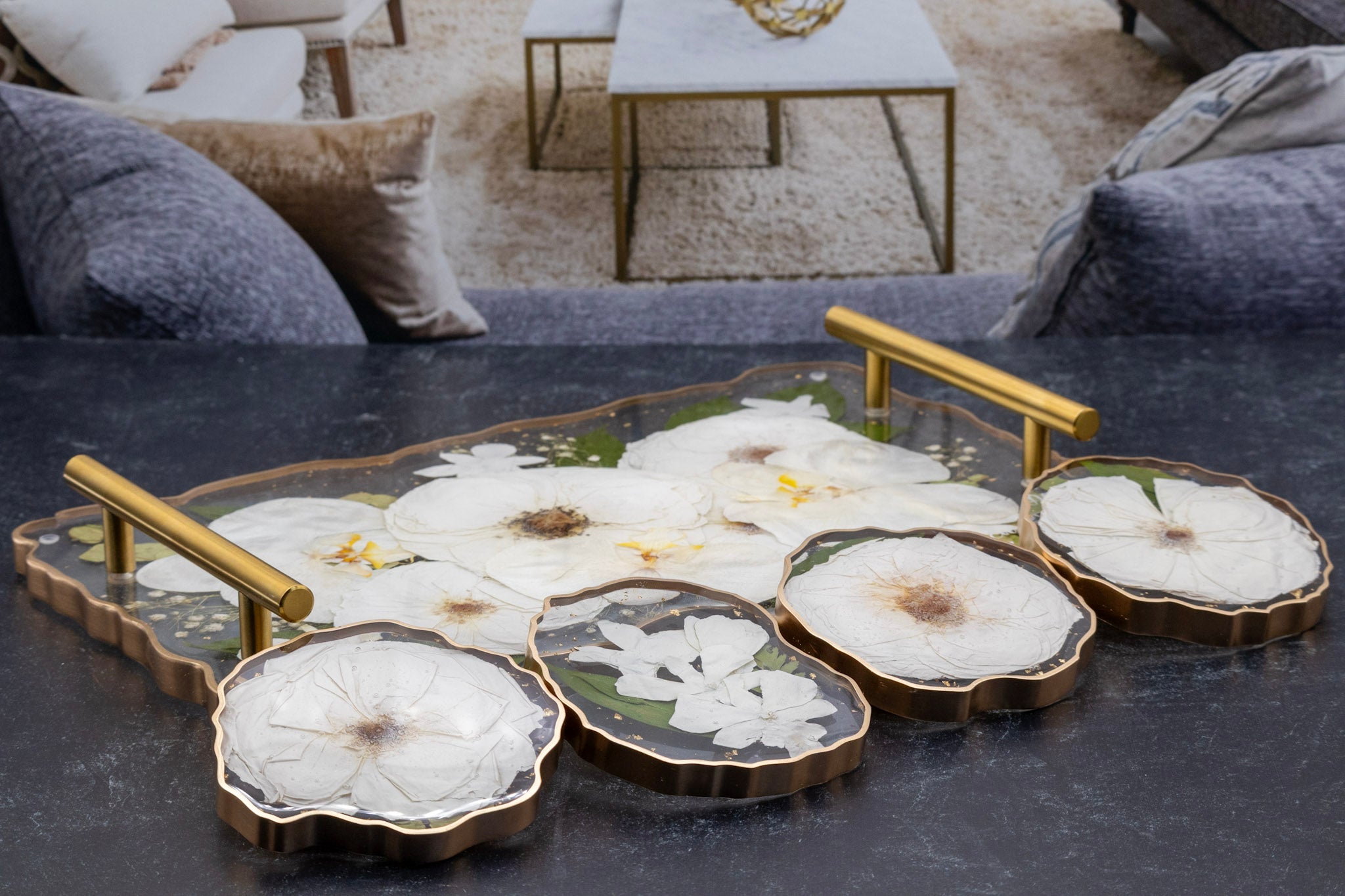 12x8 Geode Tray & Geode Coaster Bundle